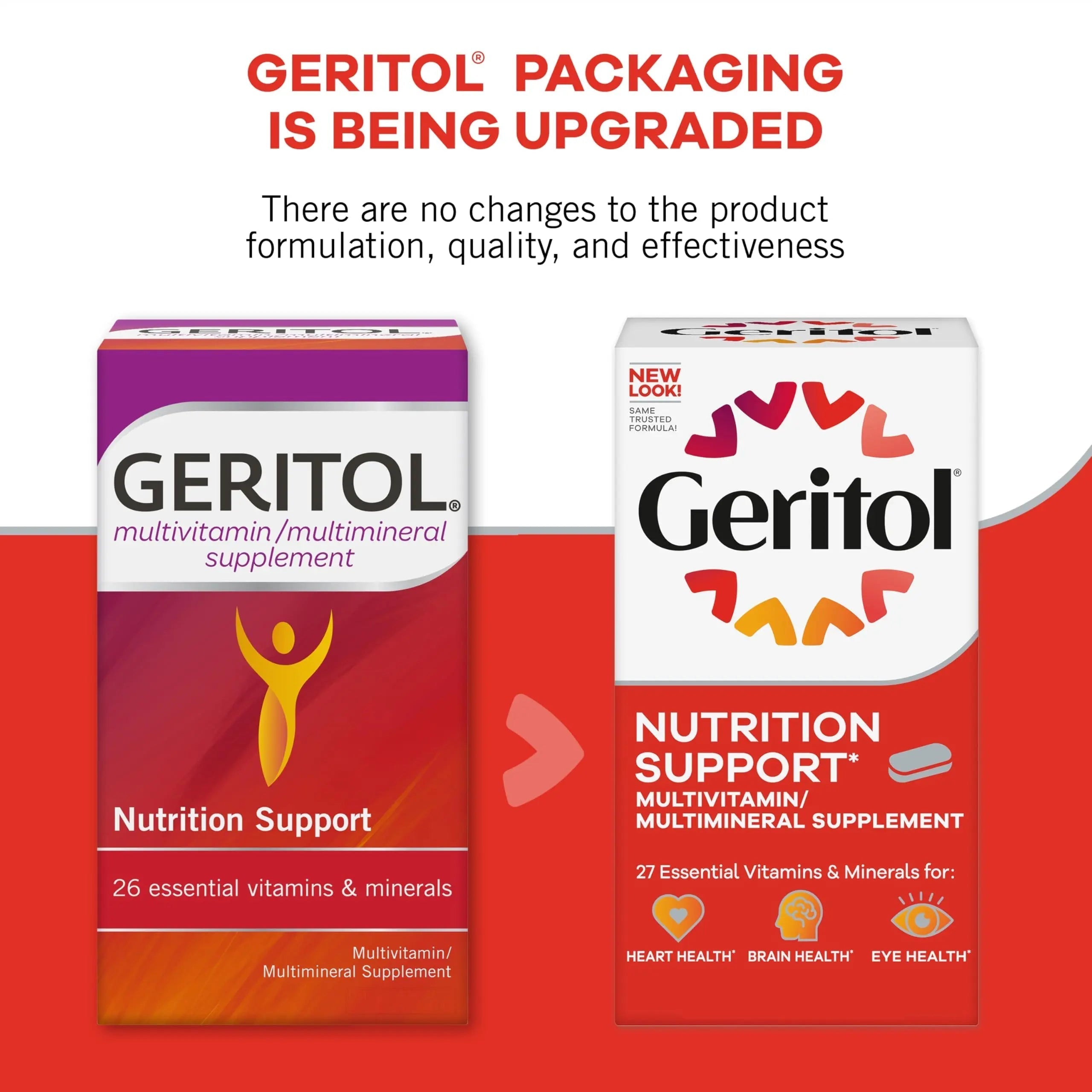 Geritol, Multivitamin Supplement, Contains Antioxidants, Vitamins B, C, E & D and Iron, 27, Minerals, Gluten-Free Geritol buy supplements canada