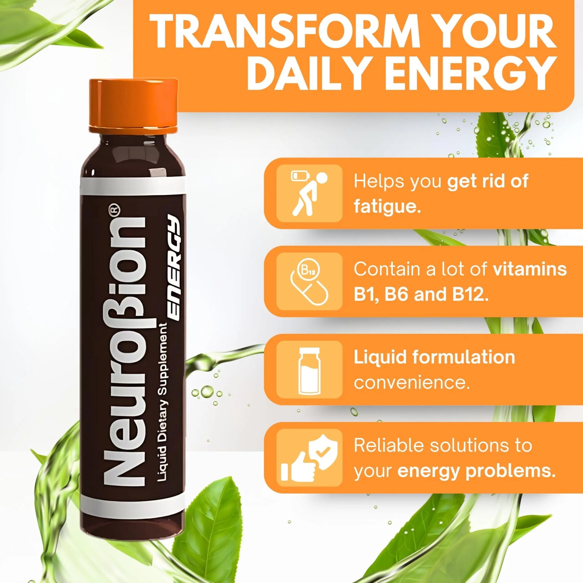 Neurobion Energy Liquid Dietary Supplement Multivitamins + Enegy Blend 10 vials x 250 ml Neurobion buy supplements canada