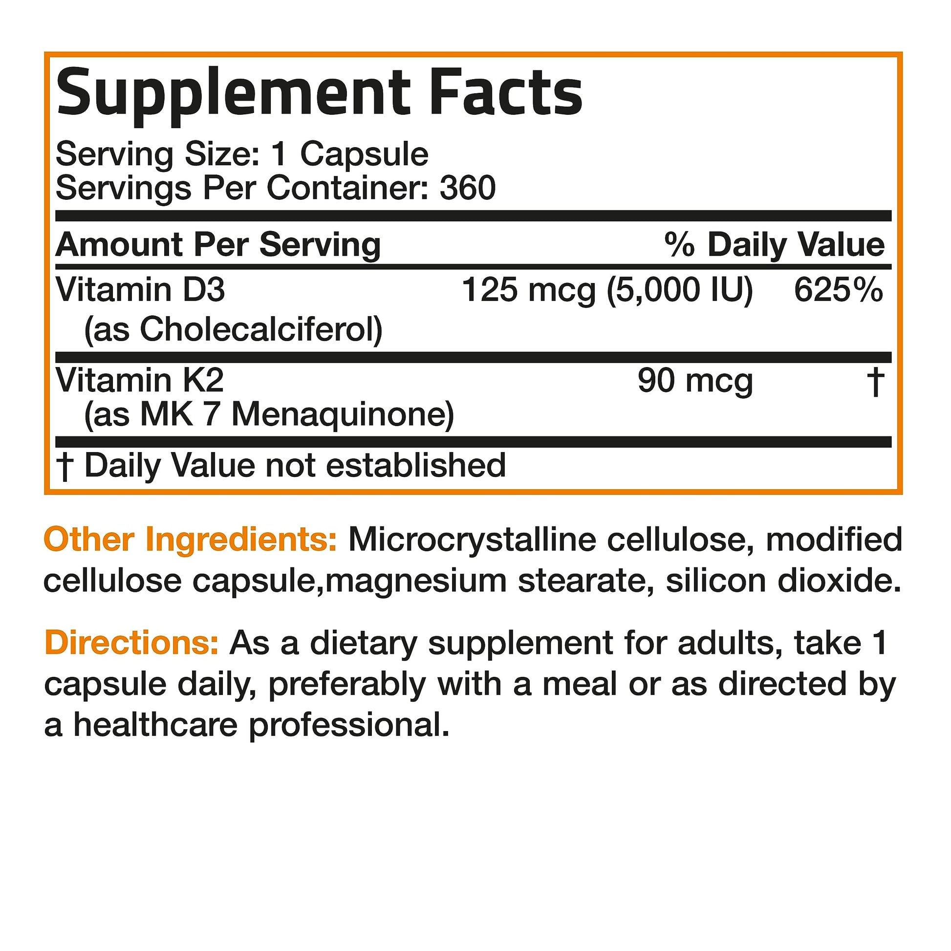 Bronson Vitamin K2 (MK7) with D3 Supplement Non-GMO Formula 5000 IU Vitamin D3 Bronson buy supplements canada