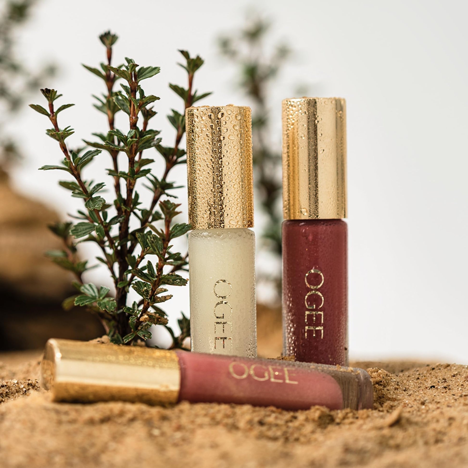 Ogee Beyond Clean Lip Gloss - Certified Organic Lip Gloss for Women - Effortlessly Plump, Hydrate & Add High-Shine Color, Freesia - Desert Rose Shimmer Ogee buy supplements canada
