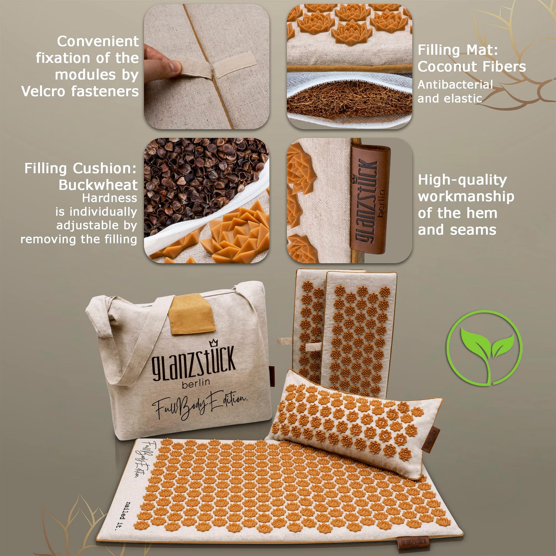 Glanzstück Berlin® Health Collection XXL Acupressure Mat Set for Full Body for Tension Headaches Glanzstück Berlin buy supplements canada