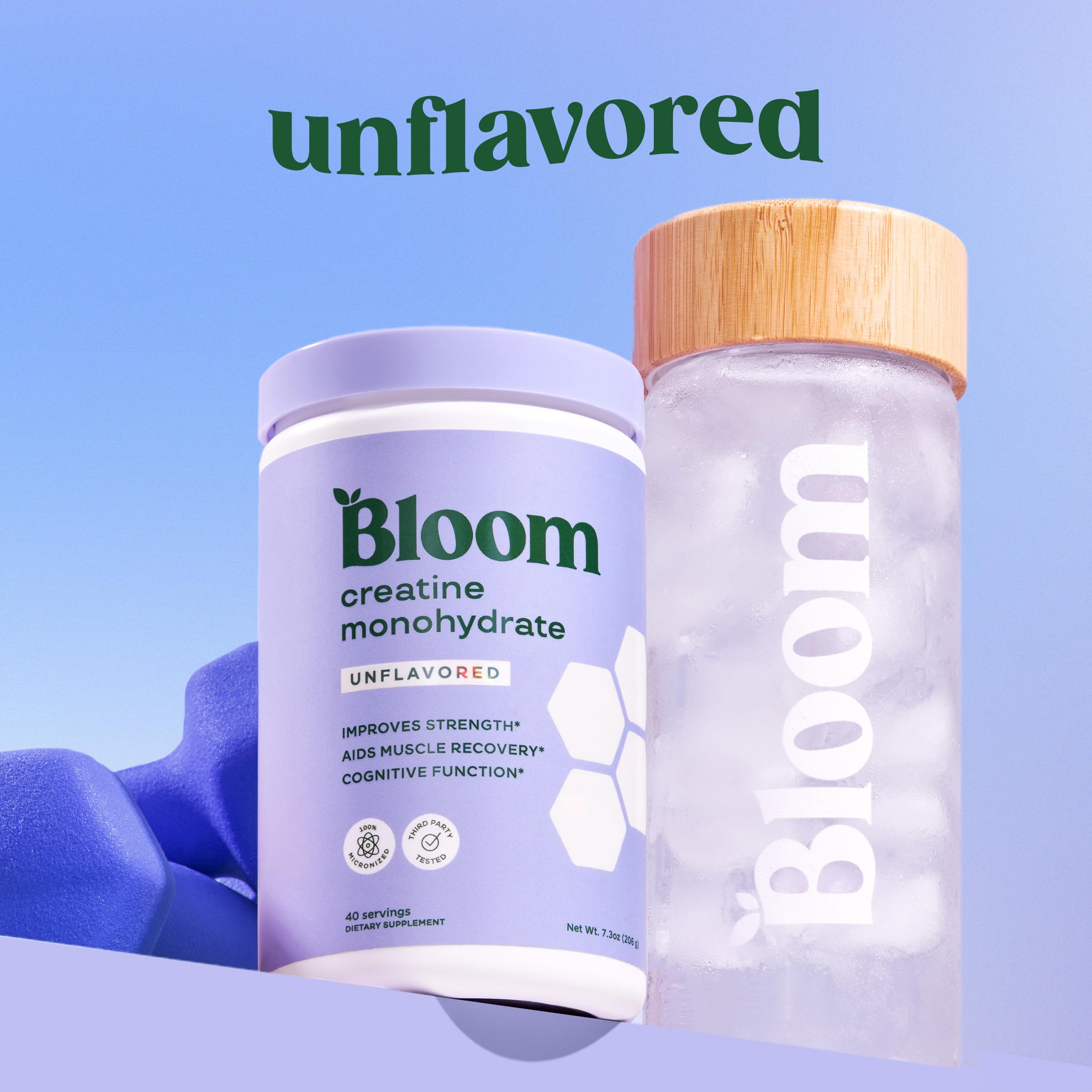 Bloom Nutrition Creatine Monohydrate Powder, 5g Micronized Creatine per Serving, Supports Muscle Recovery, Strength, Endurance, Pre or Post Workout, Gluten Free, Non GMO, Unflavored, 40 SVG, 7.3 oz Bloom Nutrition buy supplements canada