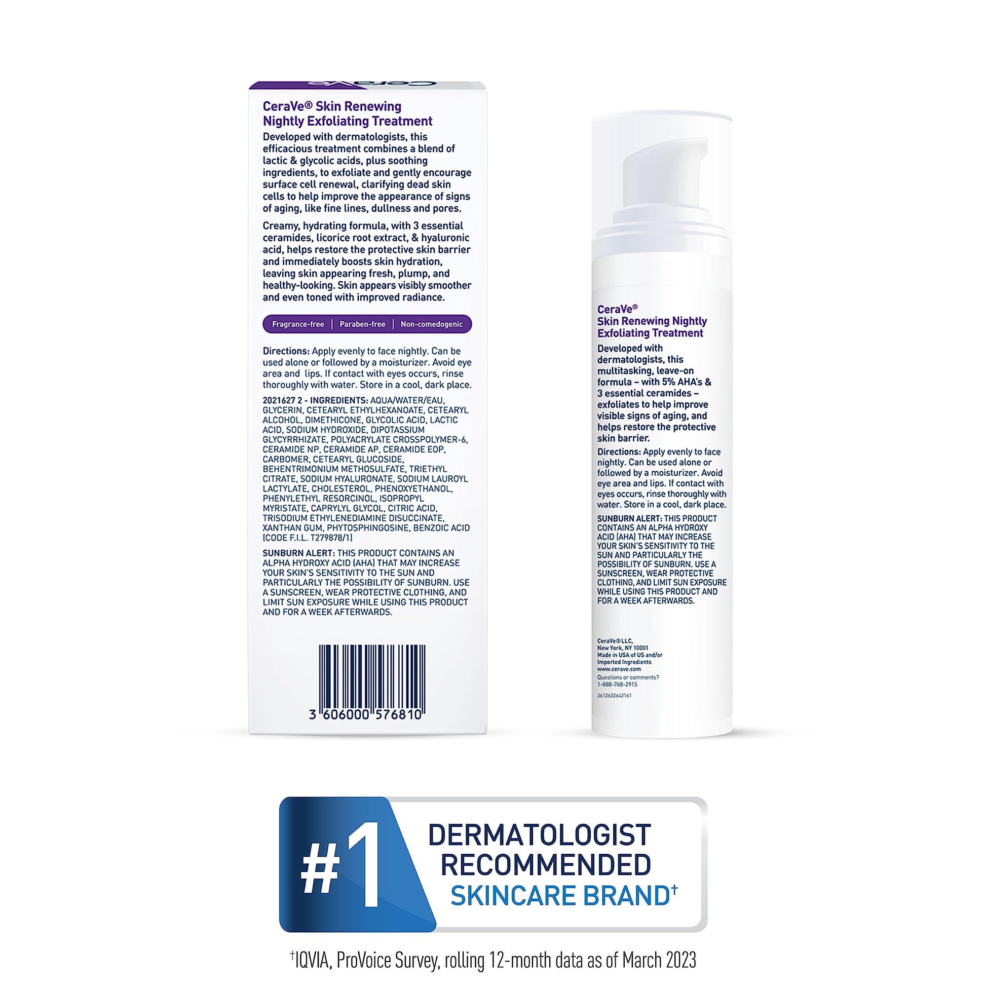 CeraVe Skin Renewing Nightly Exfoliating Treatment, Anti Aging Serum With 5% Blend Of Glycolic Acid & Lactic Acid CeraVe buy supplements canada