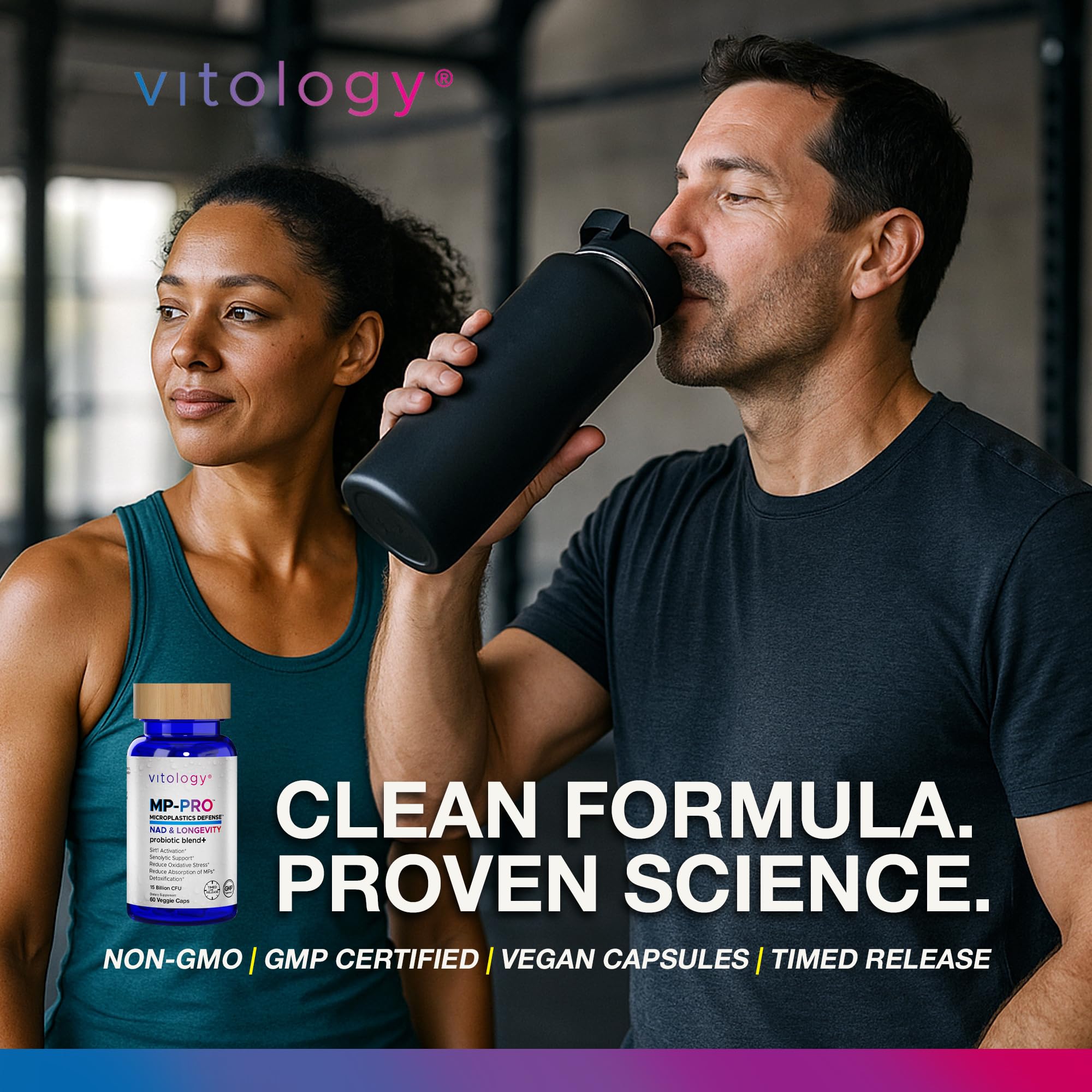 Vitology MP-PRO Microplastics Defense | 15 Billion CFU Probiotic + Antioxidant Blend | NMN, NAC, Glutathione, Resveratrol & Charcoal | Supports Cellular Detox, Longevity & Gut Health – 60 Capsules Vitology buy supplements canada