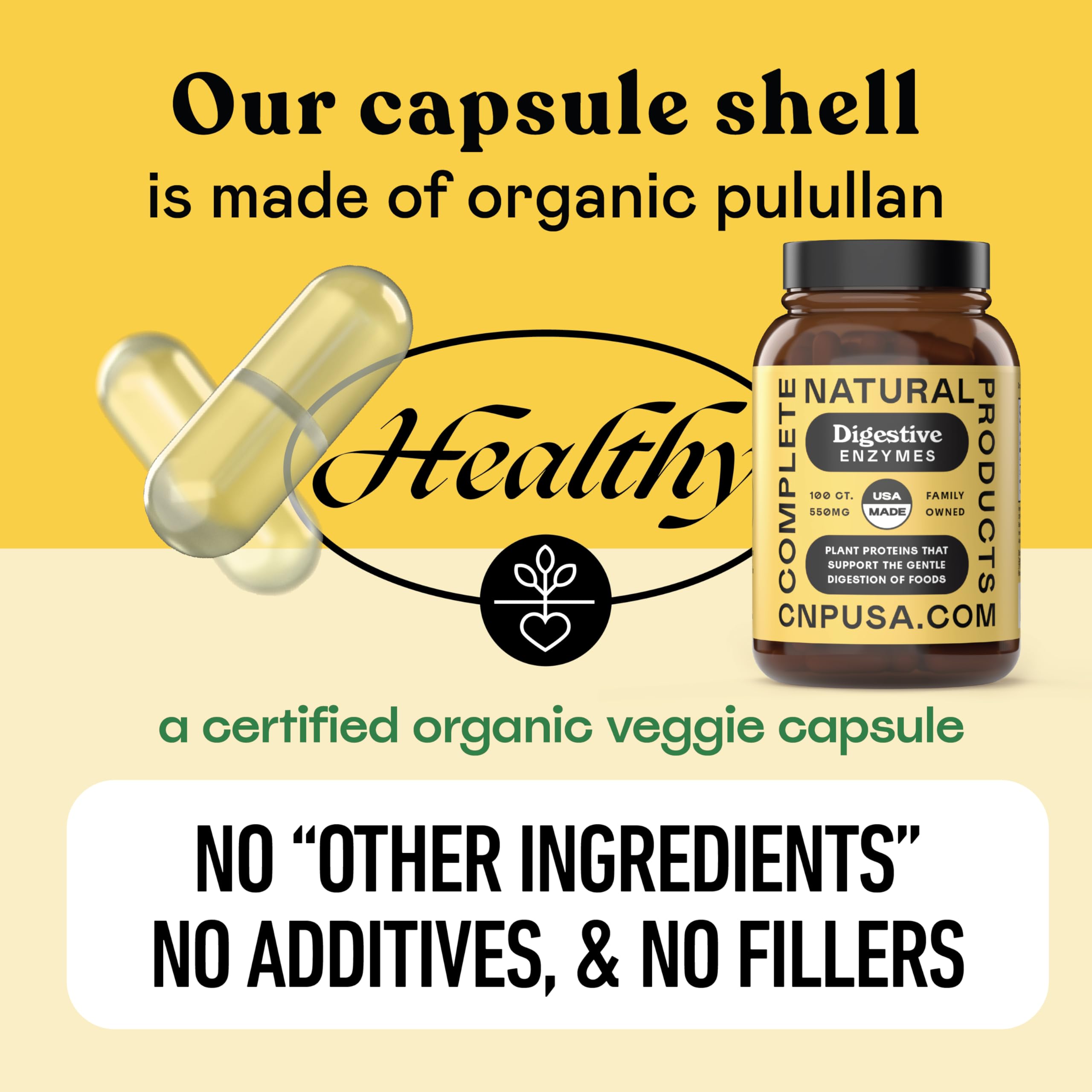 Complete Natural Products Digestive Enzyme Capsules, 550mg, 100ct | Plant-Based Formula Complete Natural Products buy supplements canada
