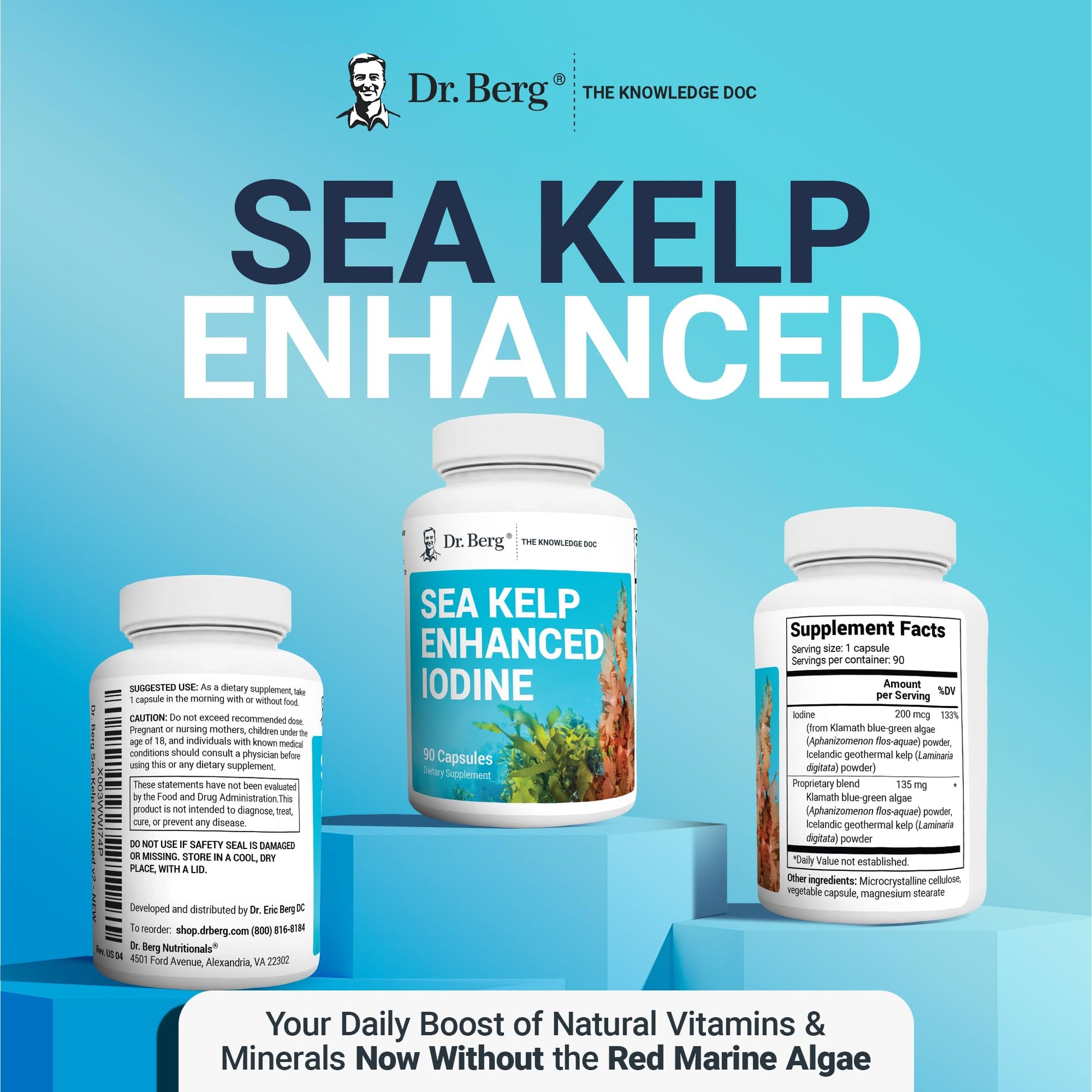 Dr. Berg's Sea Kelp Enhanced - Pure Healthy Thyroid Support Natural Antioxidants Dr. Berg Nutritionals buy supplements canada