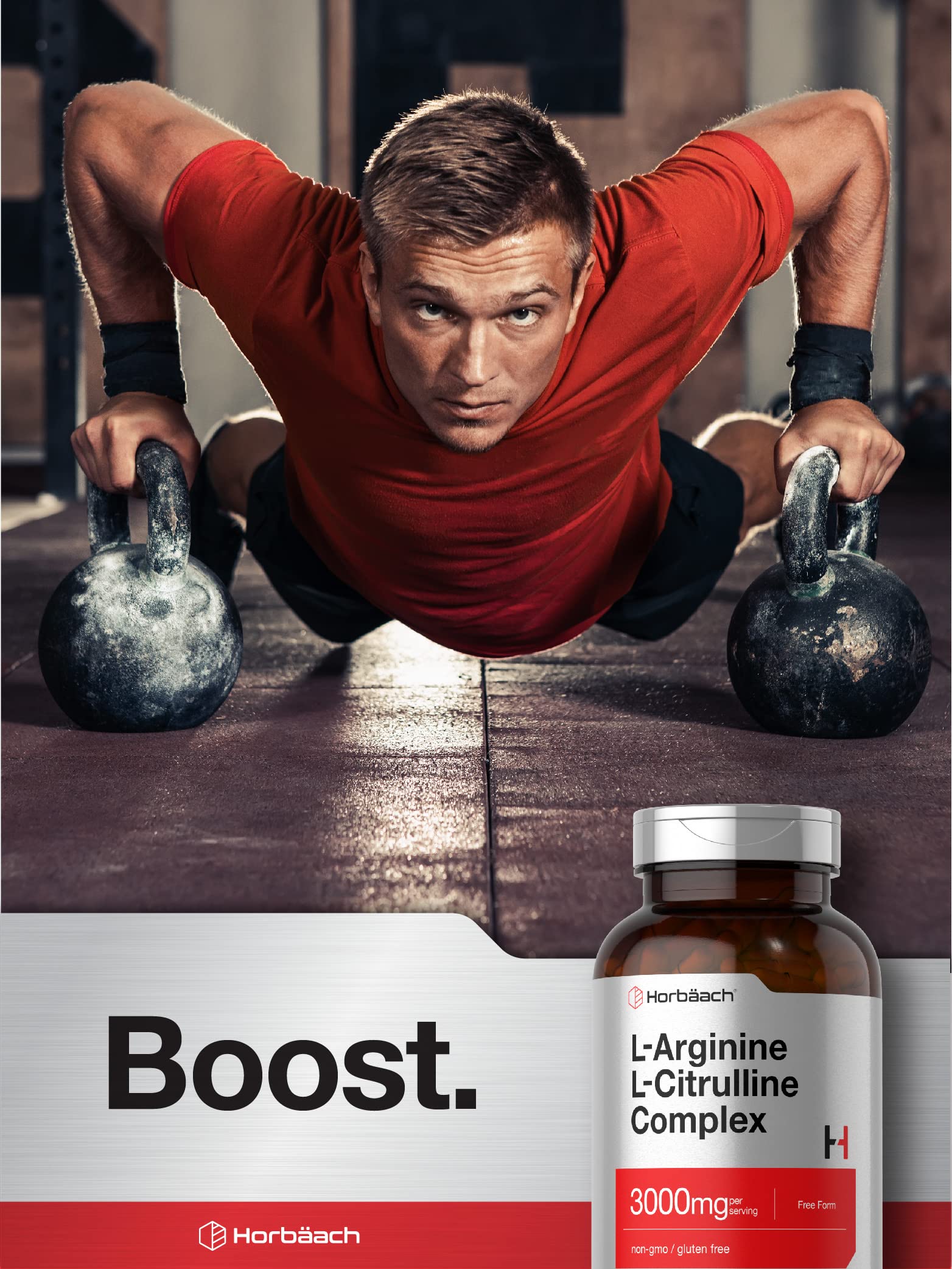 Horbäach L-Arginine L-Citrulline Complex | 3000mg | 250 Capsules | Non-GMO, Gluten Free Supplement Horbäach buy supplements canada