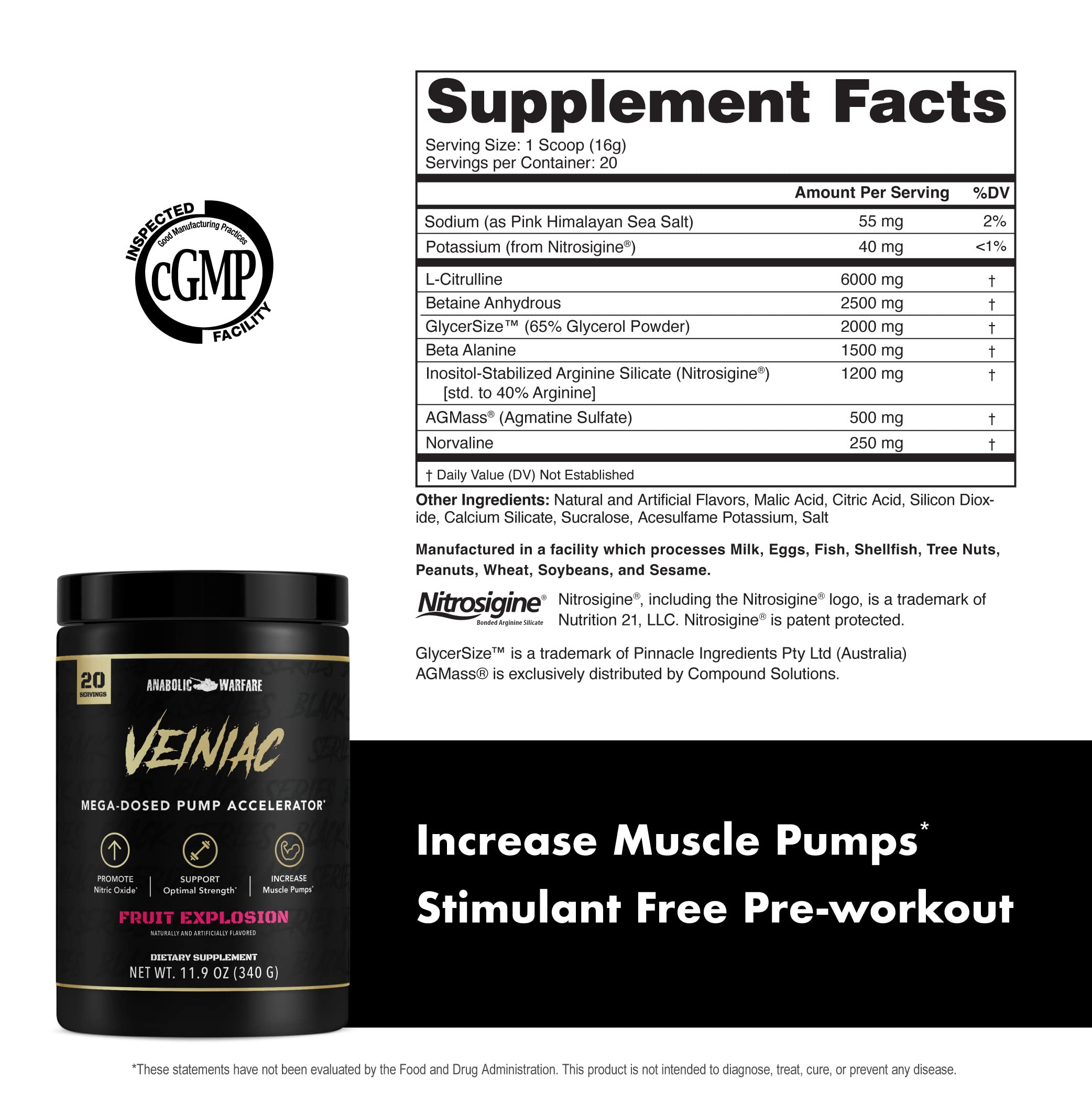 Anabolic Warfare Veiniac Muscle Pump Activator Supplement Stimulant Free Pre-Workout Anabolic Warfare buy supplements canada