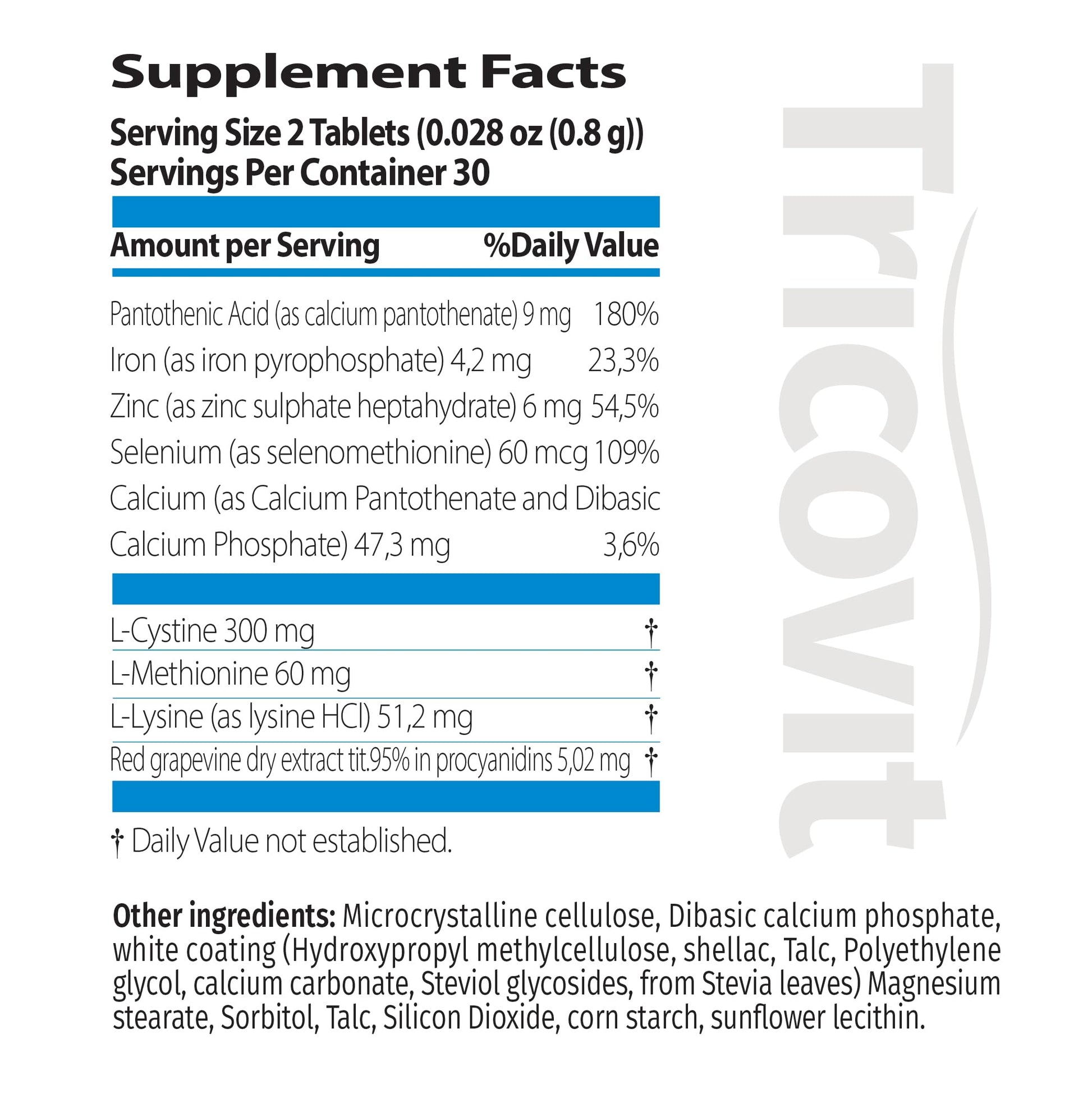 Tricovit Hair Growth Supplement - Nail & Hair Health Vitamins with Amino Acids, Minerals & Antioxidants - Dermatologist-Formulated & Gluten-Free Vitamins and Supplements for Women & Men (60 tablets) Tricovit buy supplements canada