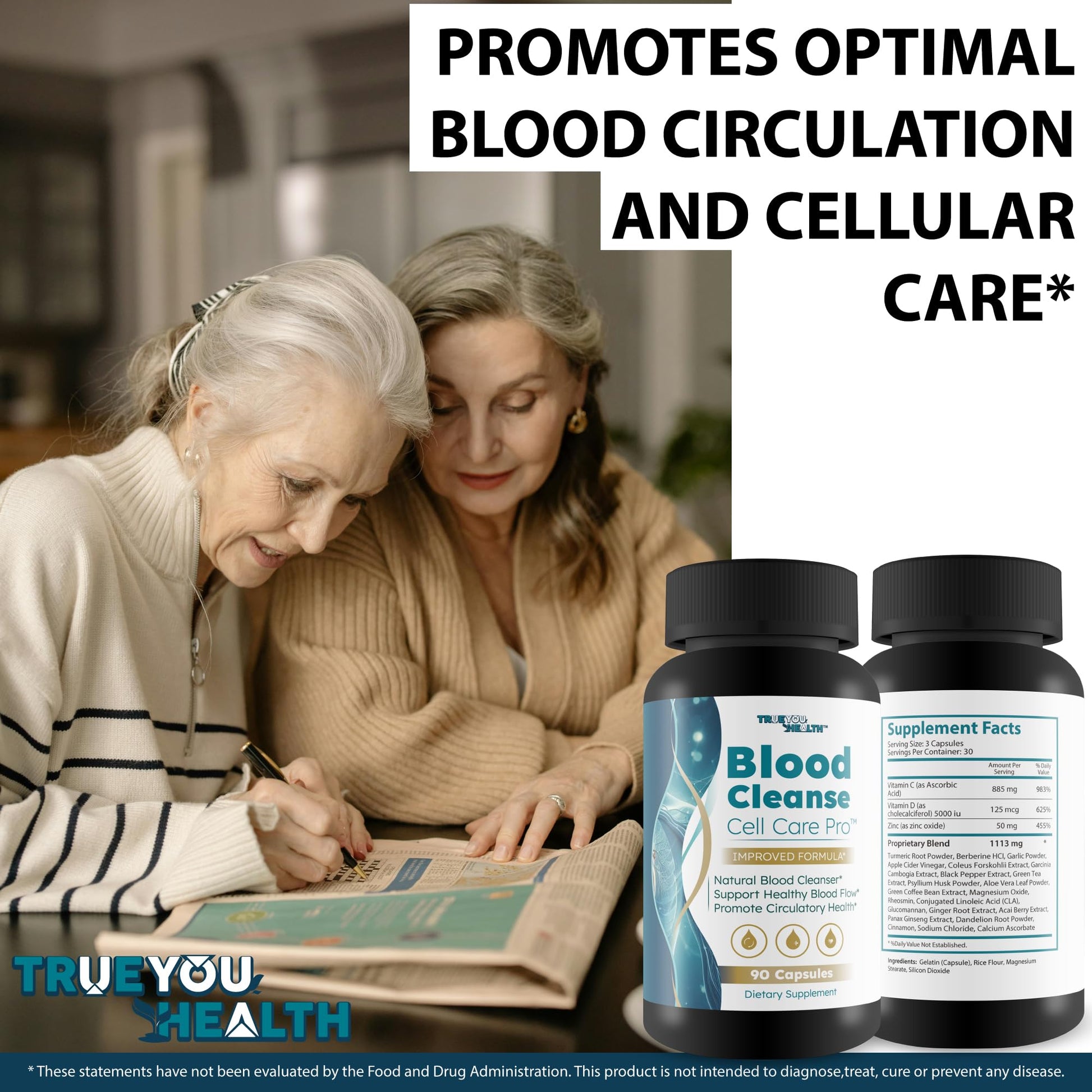 Blood Cleanse Cell Care Pro - Improved Formula - Our Best Blood Cleanse Detox - Cleanse Blood & Detox Body Cleanse - Full Body Cleanse - Sugar Detox Cleanse Pancreas Sweet Blood Cleanse Supplements True You Health buy supplements canada