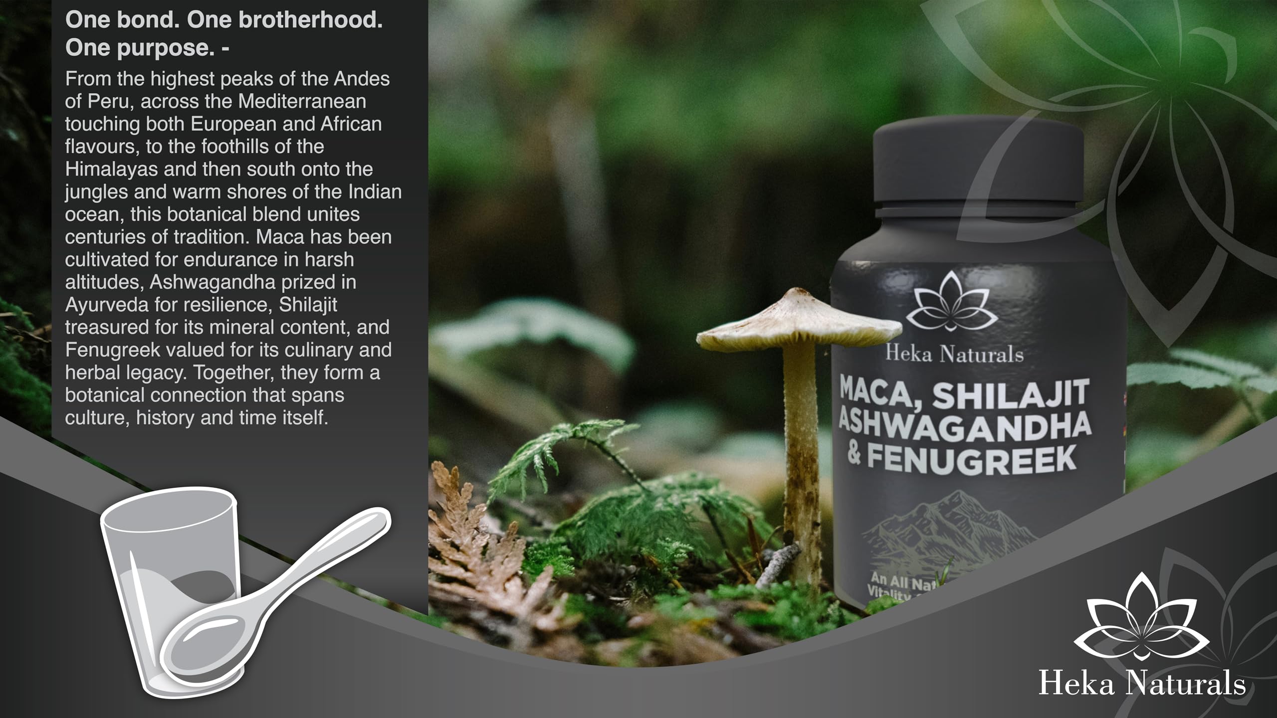 Heka Naturals Male Botanical Complex | 90 Capsules with Ashwagandha, Maca Root, Fenugreek & Shilajit | Traditional Plant-Based Ingredients for Active Lifestyles | Food Supplement Heka Naturals buy supplements canada