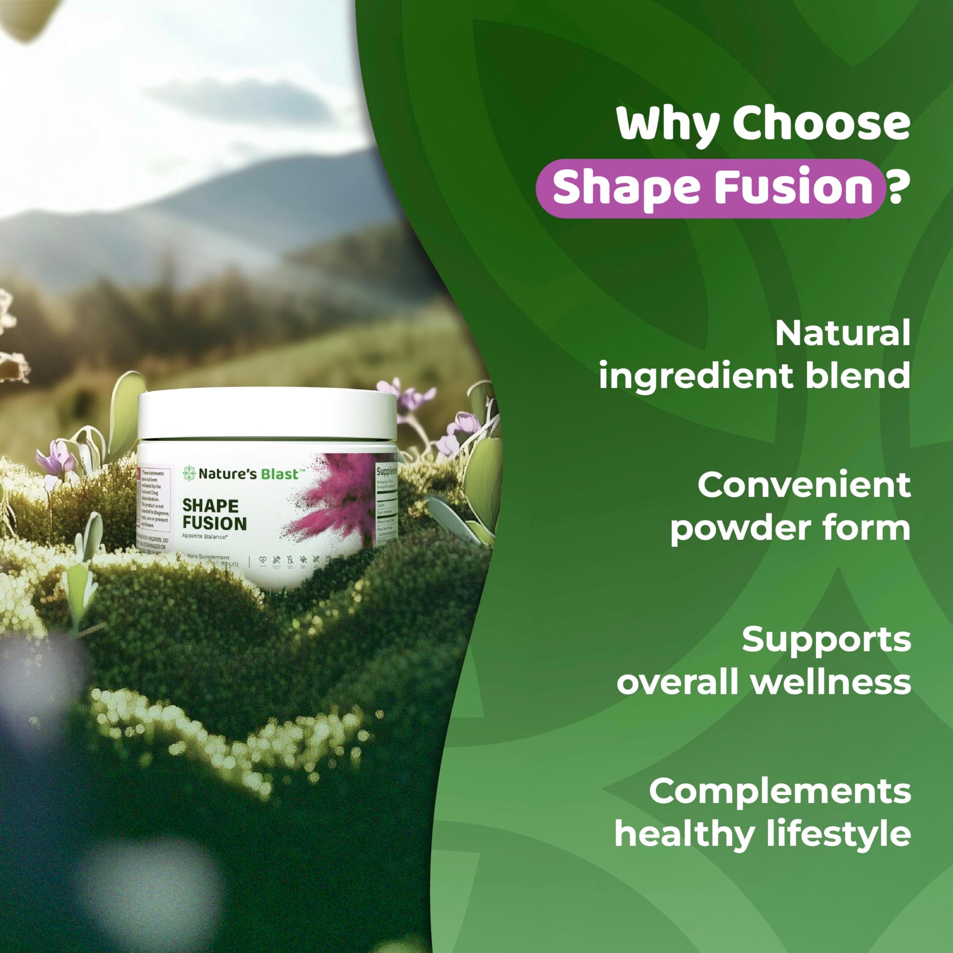 NATURES BLAST Shape Fusion® - GLP-1 Supplements with Ashwagandha, Hibiscus, Ceylon Cinnamon, Maqui Berry & African Mango Extract - Supports Healthy Habits, Energy & Body Balance - 30 Servings NATURES BLAST buy supplements canada
