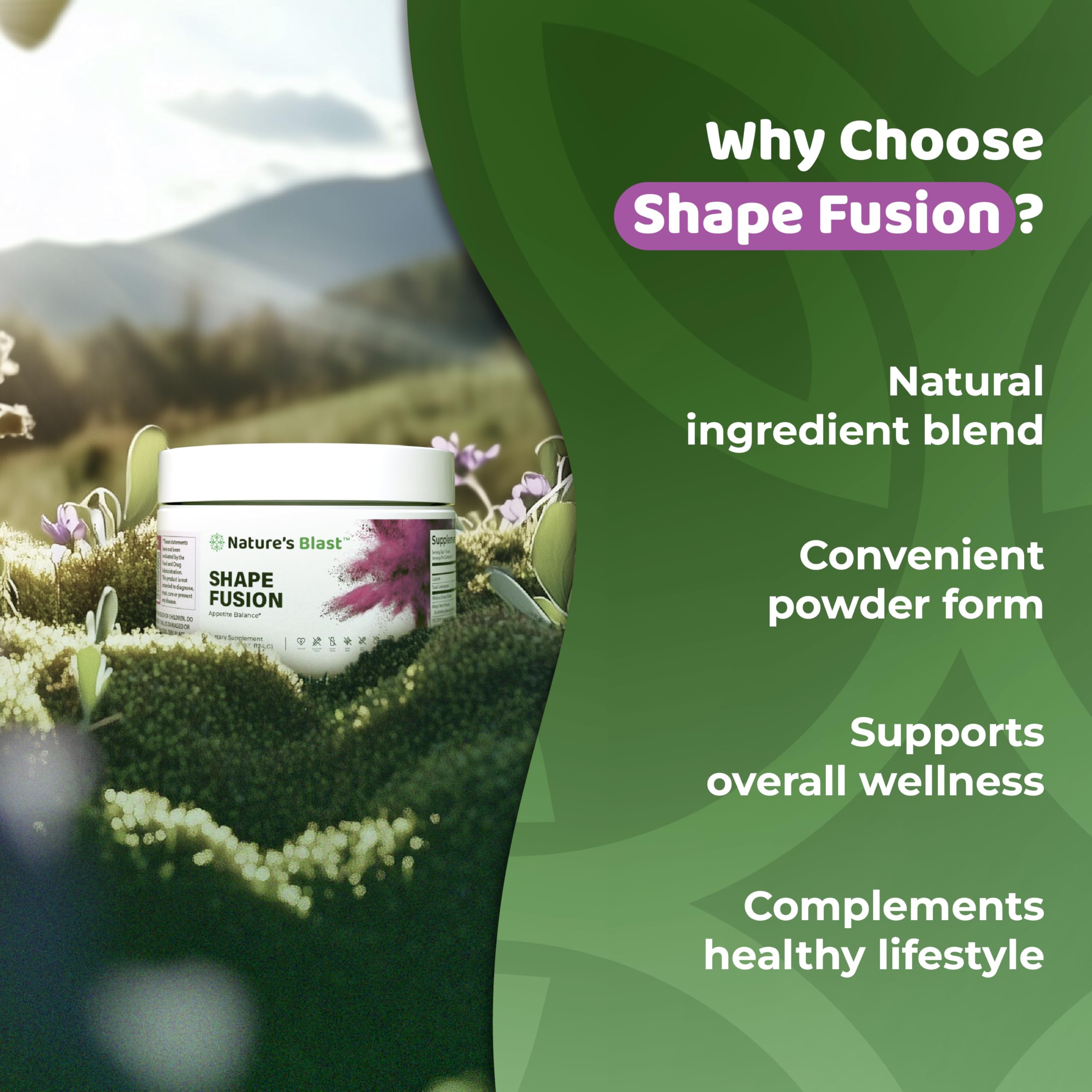 NATURES BLAST Shape Fusion® - GLP-1 Supplements with Ashwagandha, Hibiscus, Ceylon Cinnamon, Maqui Berry & African Mango Extract - Supports Healthy Habits, Energy & Body Balance - 30 Servings NATURES BLAST buy supplements canada