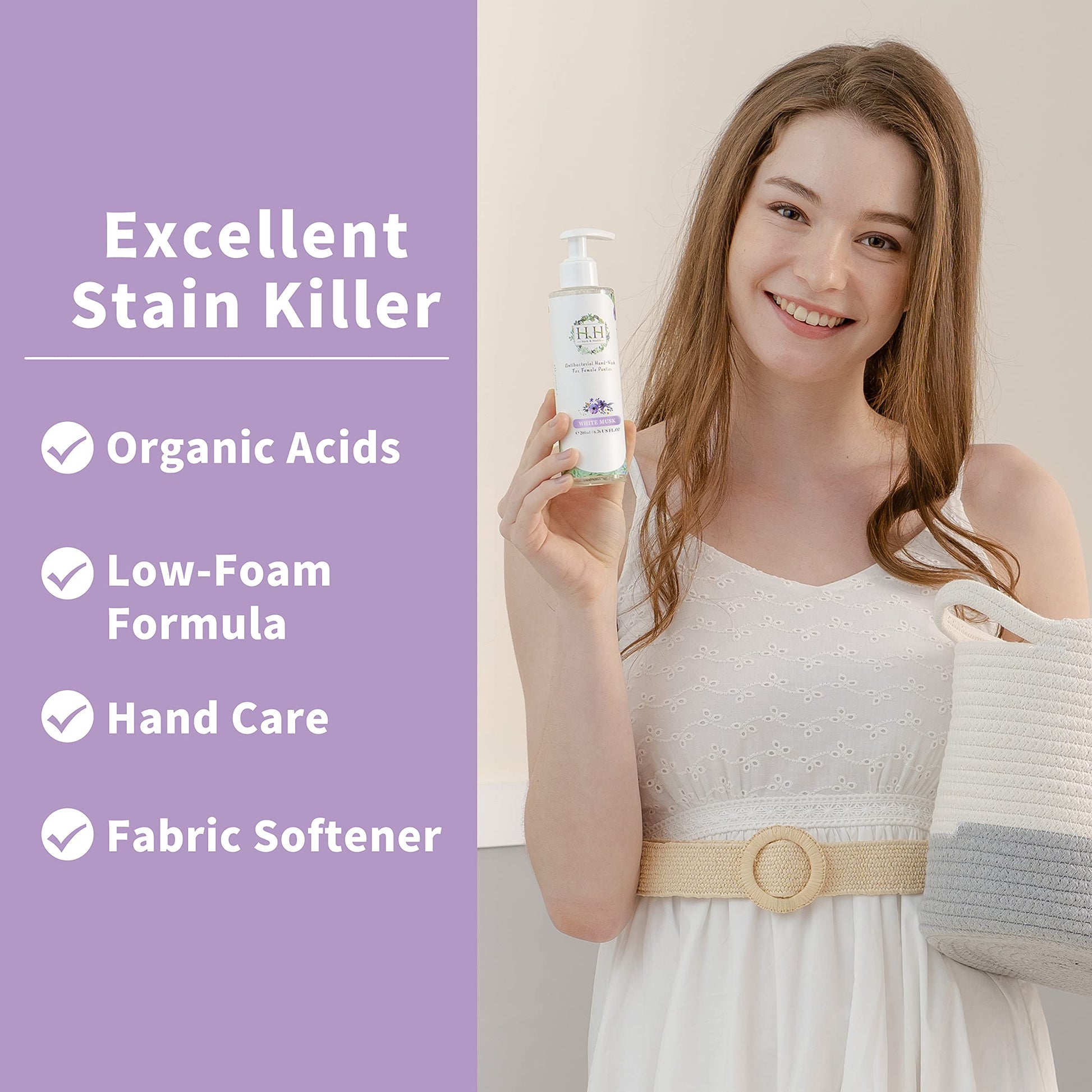 Feminine Wash+Panties Stain Remover Detergent - Natural Essential Oil Scent Vaginal Wash Women HH Herb & Health buy supplements canada