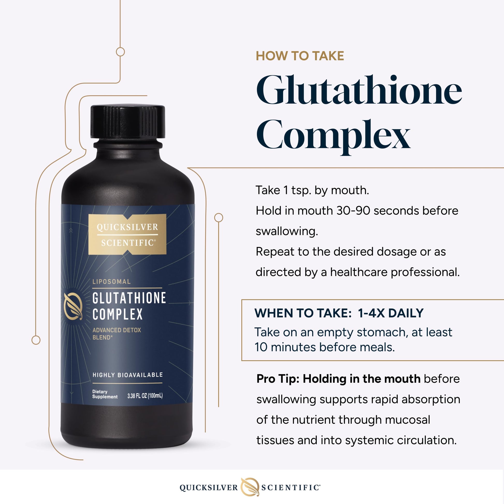 Quicksilver Scientific Glutathione Complex - Superior Absorption Antioxidant Supplement with Liquid Glutathione & Milk Thistle - Vitamin B Complex - Supplement for Daily Use (3.38 fl oz) Quicksilver Scientific buy supplements canada