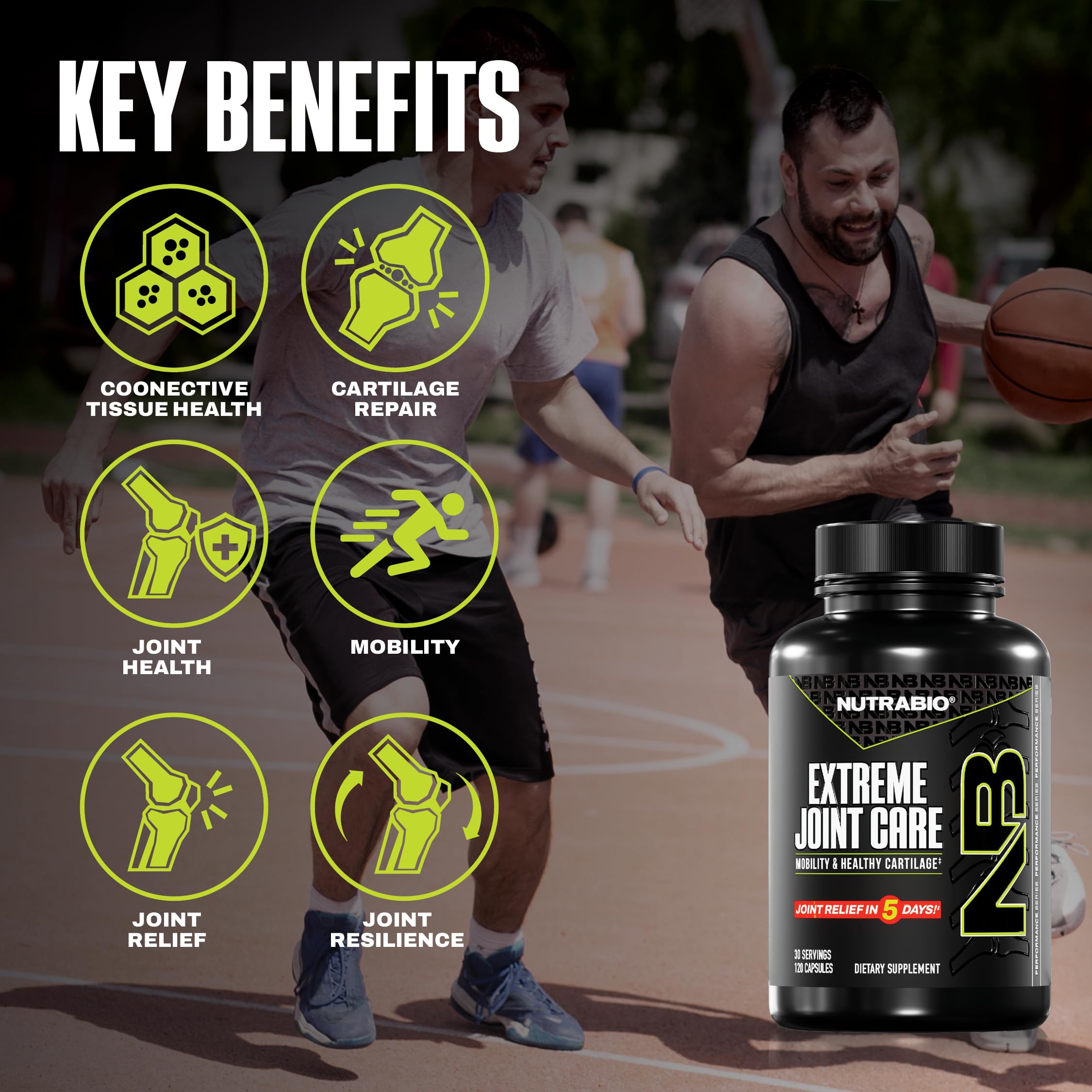 NutraBio Extreme Joint Care - Joint Support Supplement - Joint Health Supplement, Supports Joints, Mobility, and Cartilage - 120 Capsules NutraBio buy supplements canada