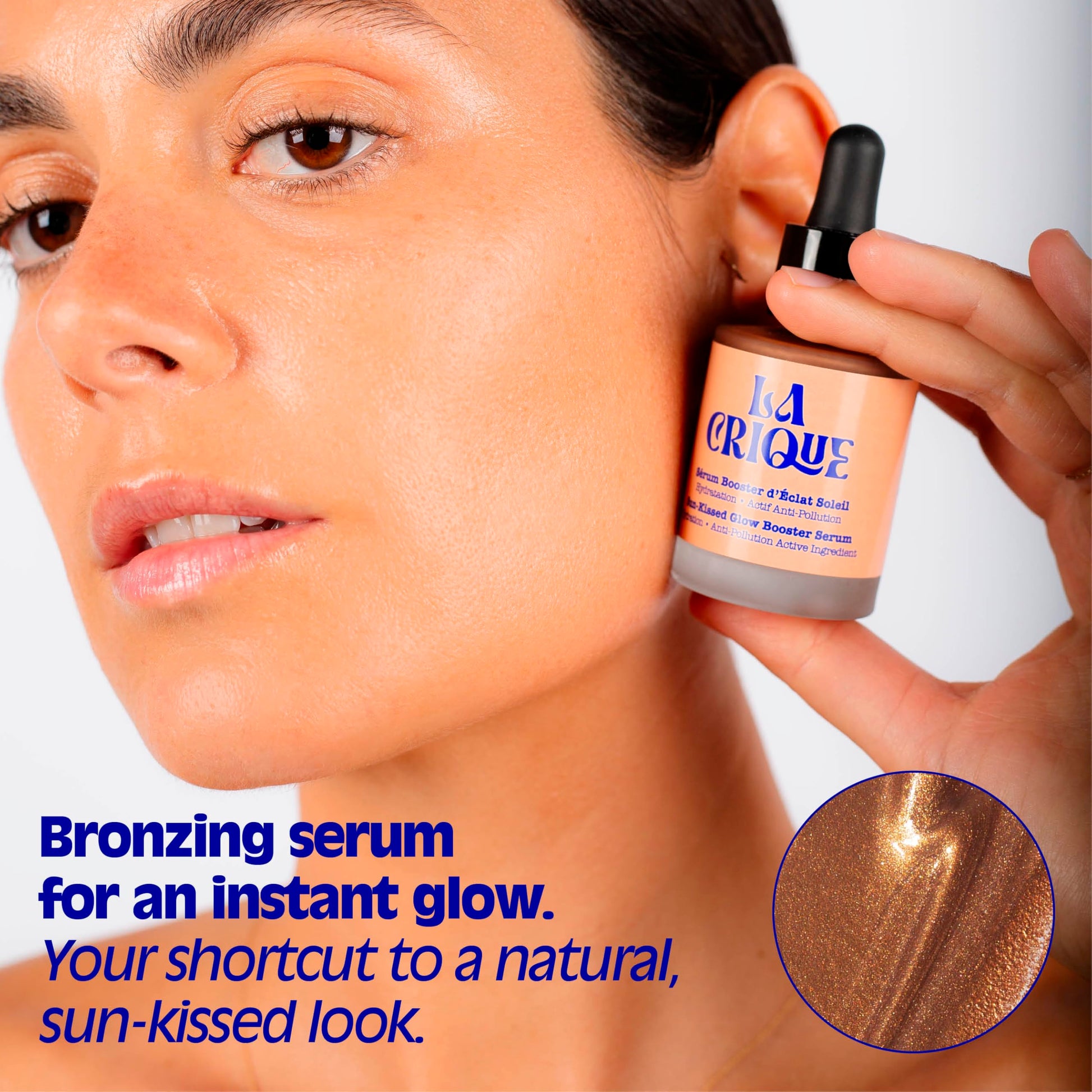 La Crique Bronzing Face Serum - Hydrating Bronzing Drops with Hyaluronic Acid & Anti-Pollution Protection - Natural Sun-Kissed Glow for All Skin Types - Vegan Friendly, Clean Beauty - 1 fl oz LA CRIQUE buy supplements canada