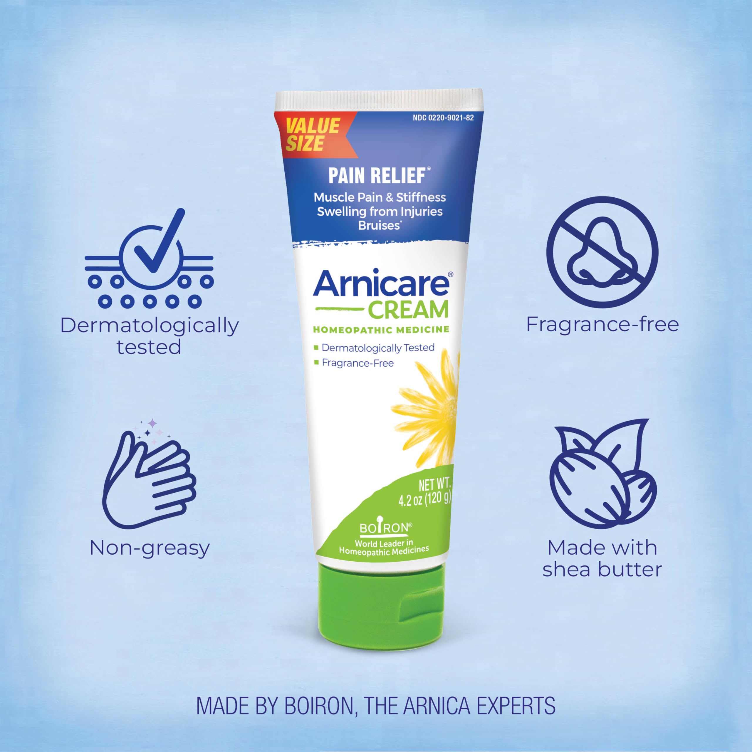 Boiron Arnicare Cream for Joint Pain, Muscle Pain, Swelling, Soreness, Stiffness, and Bruises - Fast Absorbing and Fragrance-Free - 4.2 oz Boiron buy supplements canada
