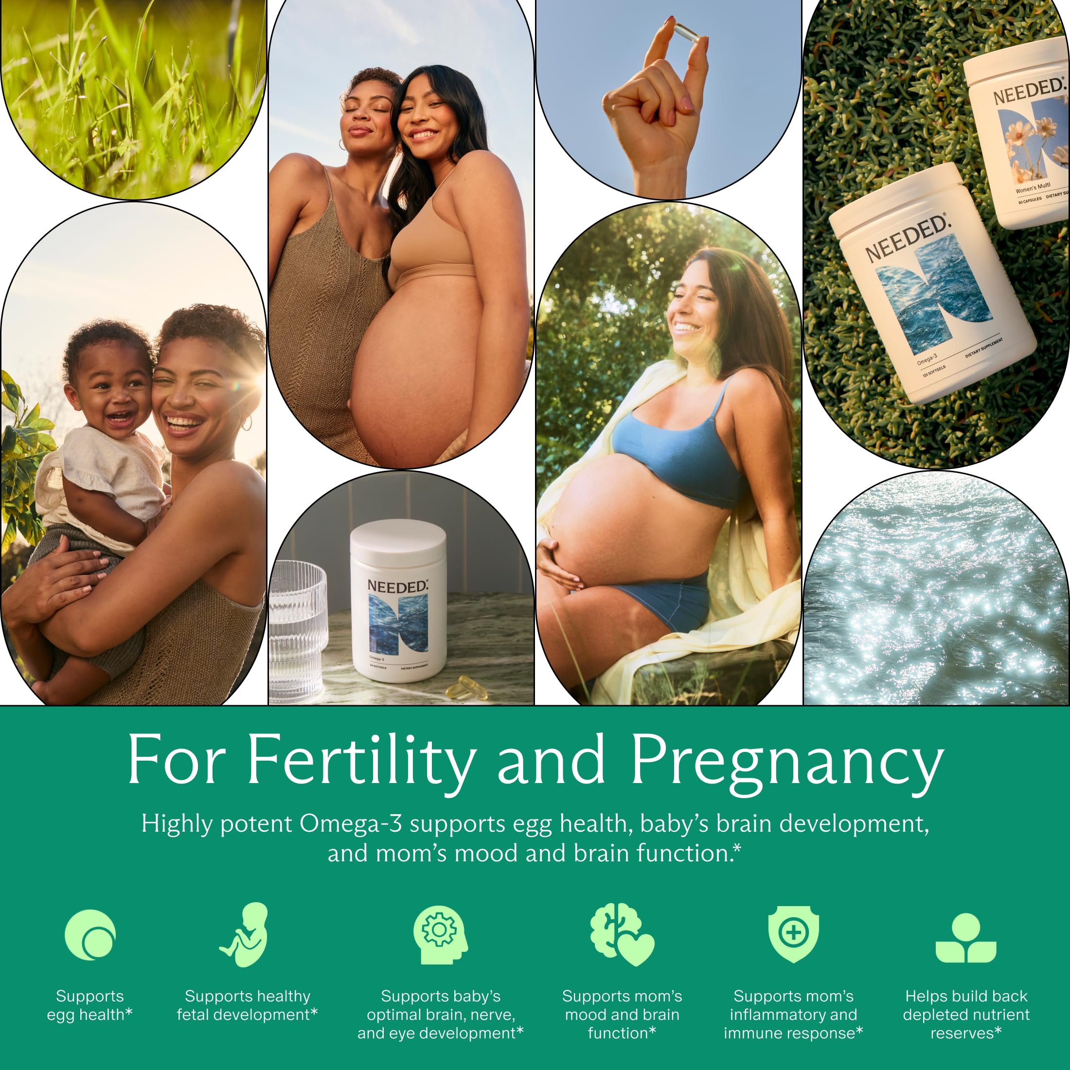 Needed. Prenatal Omega-3 - High Potency Dose of Sustainably Sourced Fish Oil, 1000mg DHA, 1000mg EPA, Encased in a Gelatin-Free, Plant-Based Softgel Shell Needed. buy supplements canada