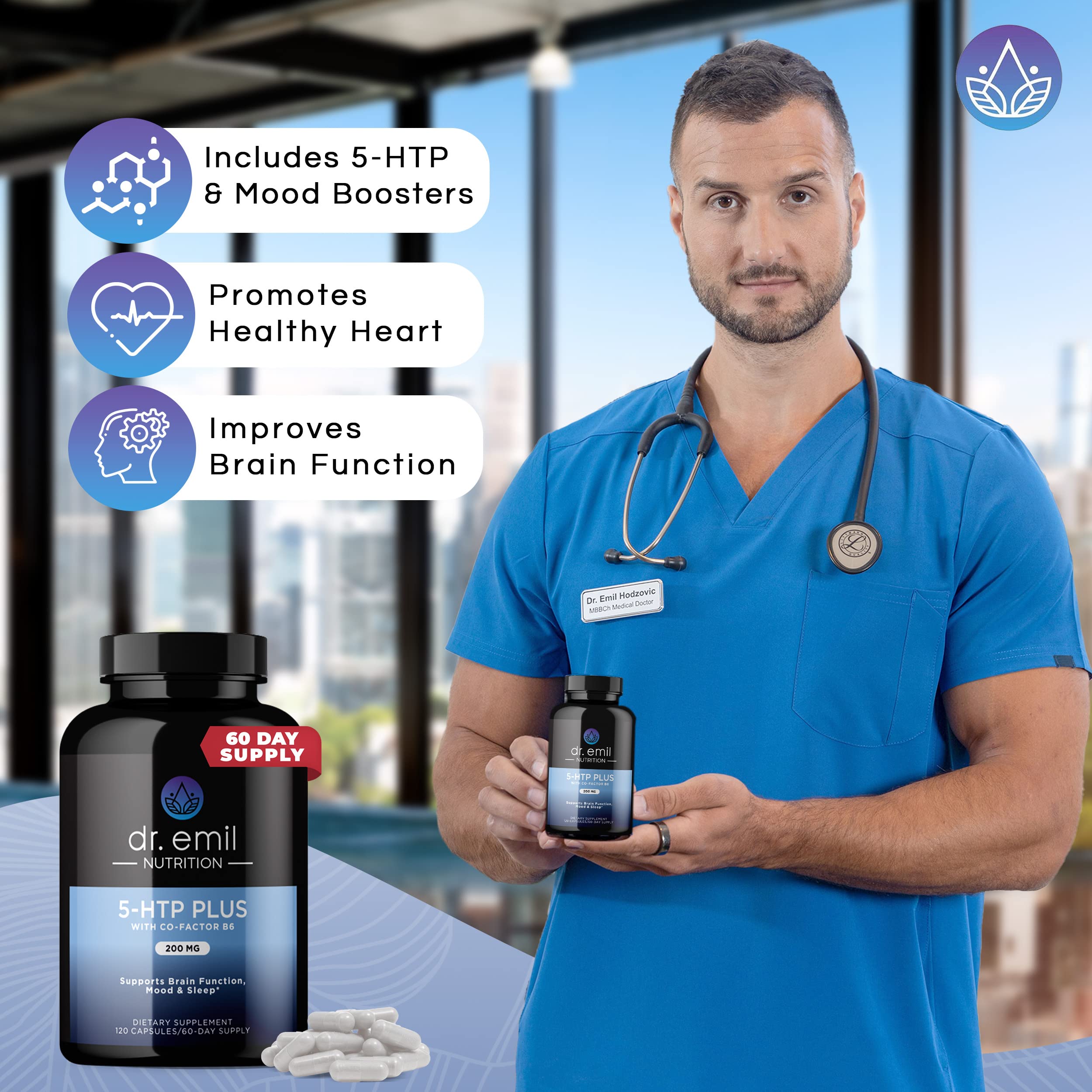DR EMIL NUTRITION 200 MG 5-HTP Plus with SAM-e for Mood, Stress, and Sleep DR EMIL NUTRITION buy supplements canada