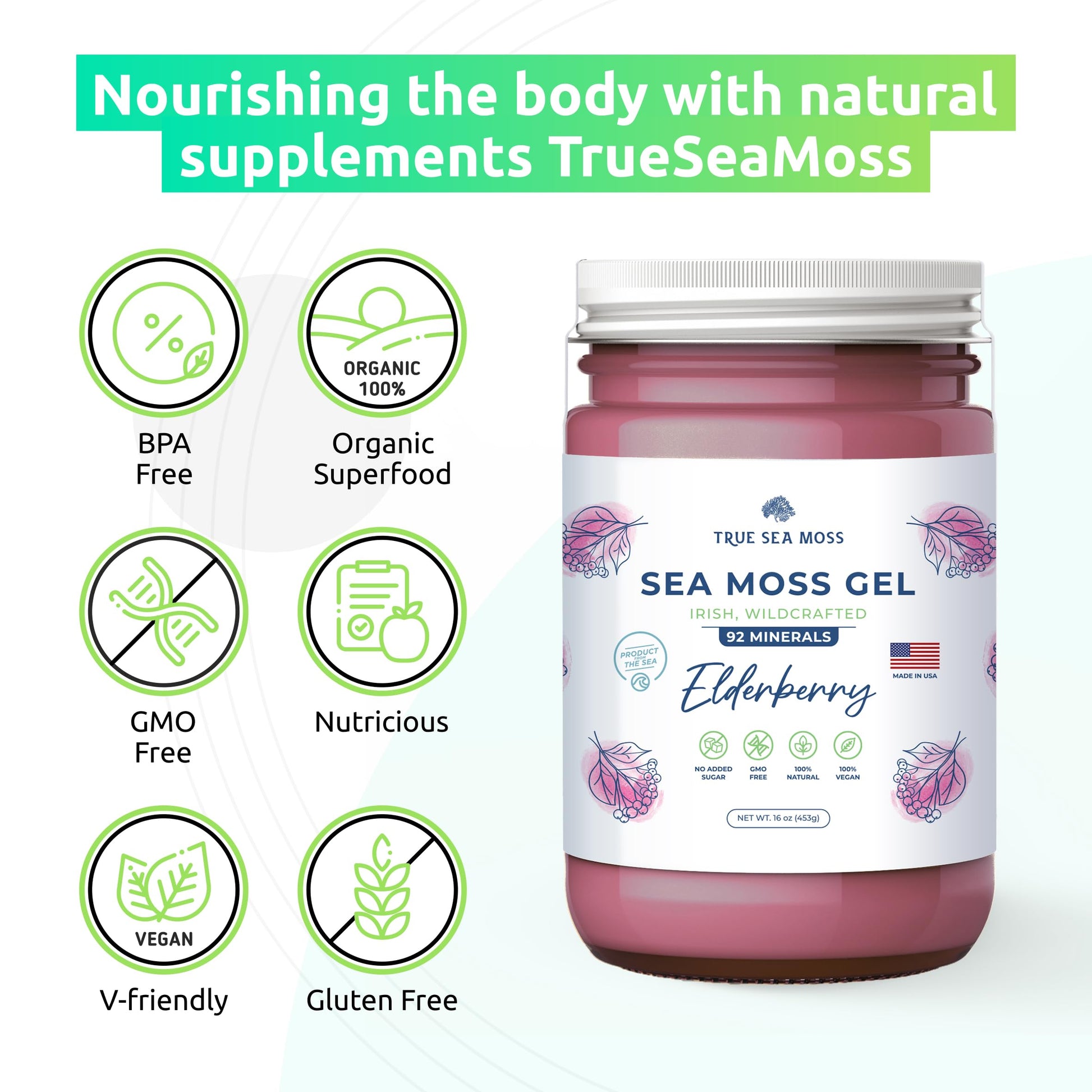 TrueSeaMoss Wildcrafted Irish Sea Moss Gel – Nutritious Organic Raw Seamoss Rich TrueSeaMoss buy supplements canada