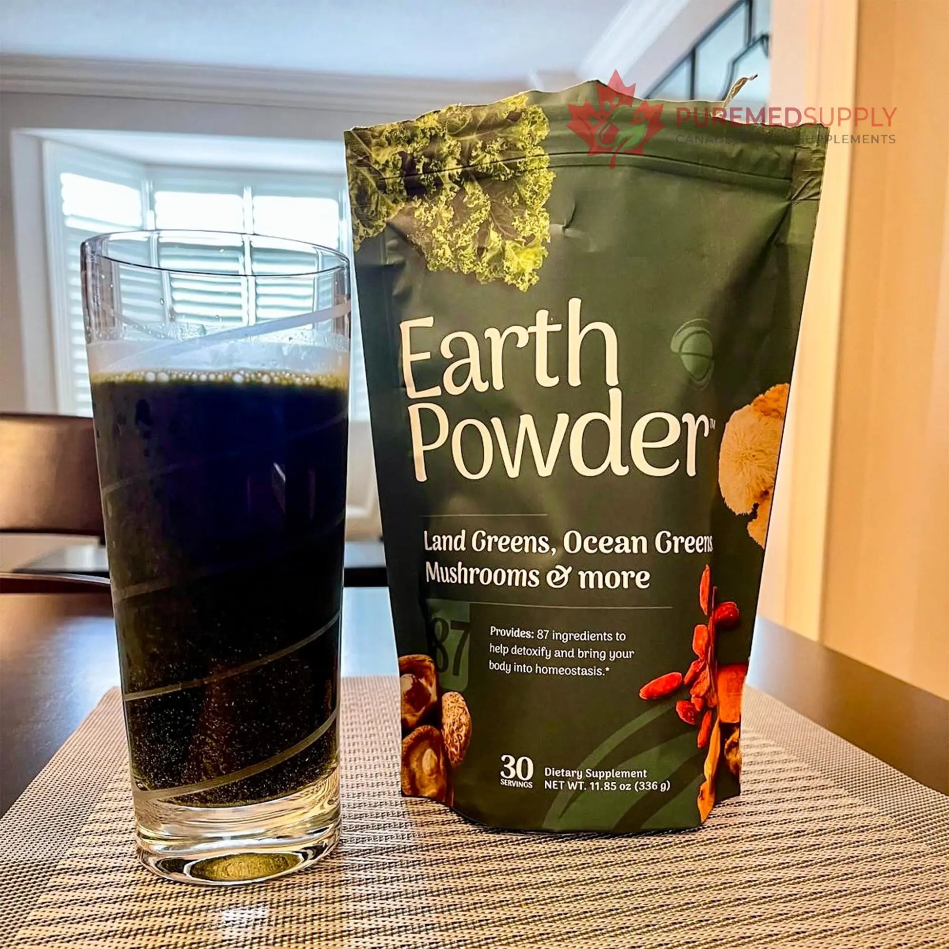 Earth Powder Daily Foundational Nutrition Supplement with 28 Greens & 10 Mushrooms | 87 Nutrients for Energy, Gut Health & Mental Clarity Earth Powder buy supplements canada