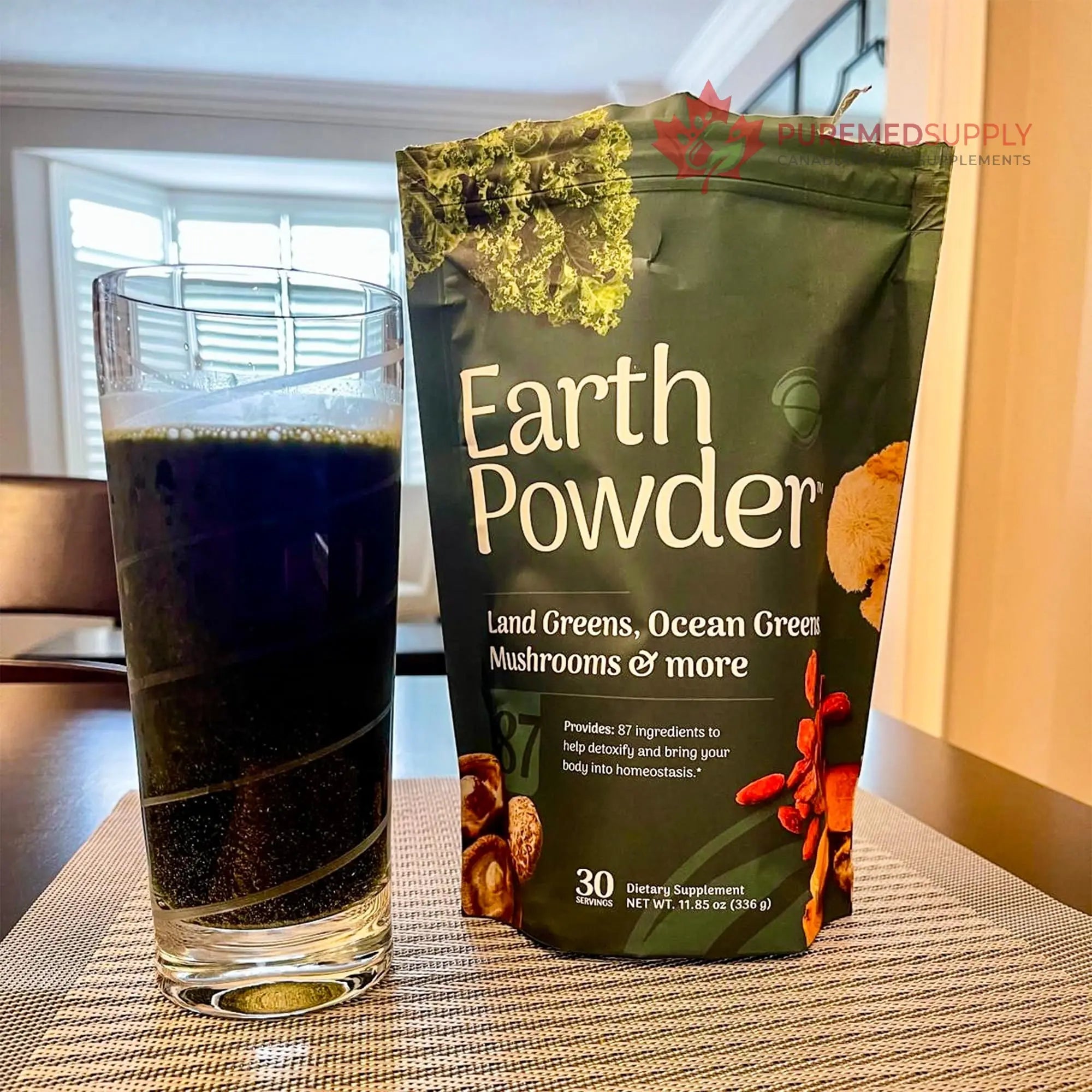 Earth Powder Daily Foundational Nutrition Supplement with 28 Greens & 10 Mushrooms | 87 Nutrients for Energy, Gut Health & Mental Clarity Earth Powder buy supplements canada