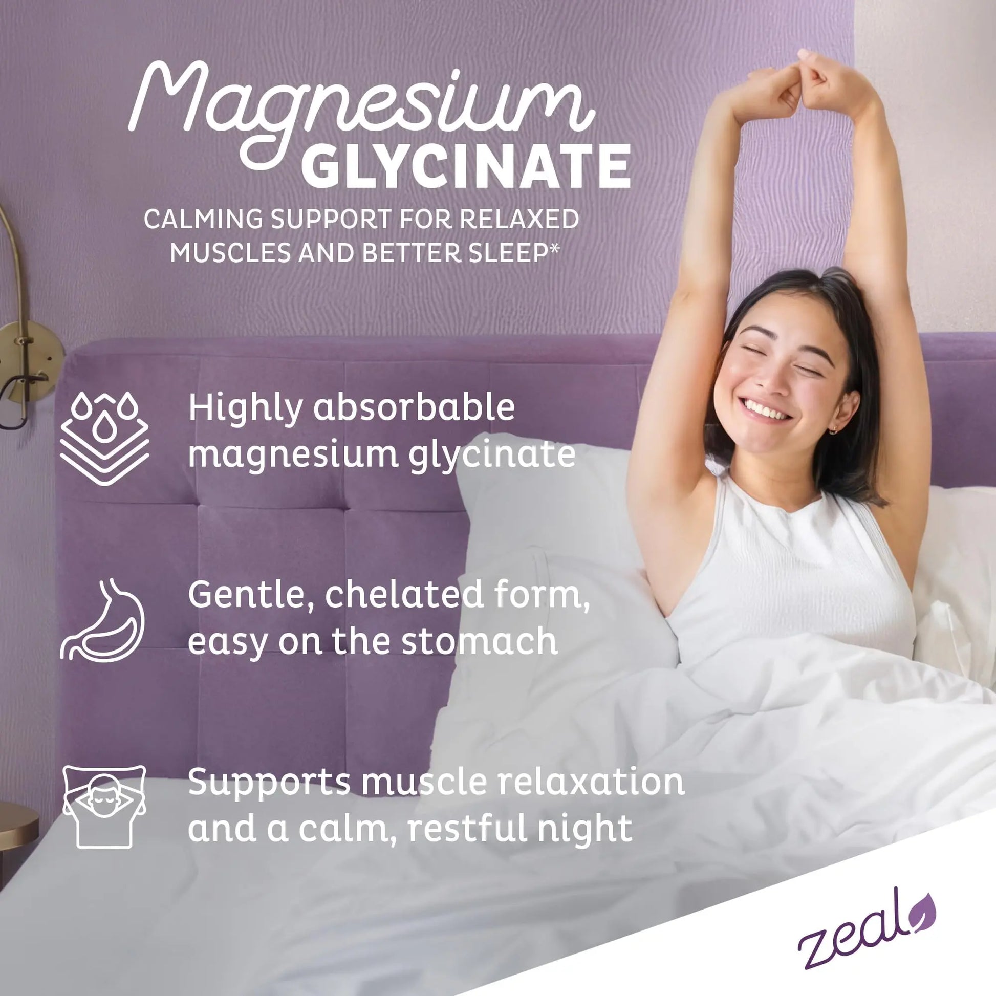 Zeal Naturals Triple Magnesium Complex Supplement - Glycinate, Malate, Citrate | 400mg, 180 Capsules | High Absorption Chelated Magnesium for Sleep, Mood, Muscle Recovery, Relaxation Zeal Naturals buy supplements canada