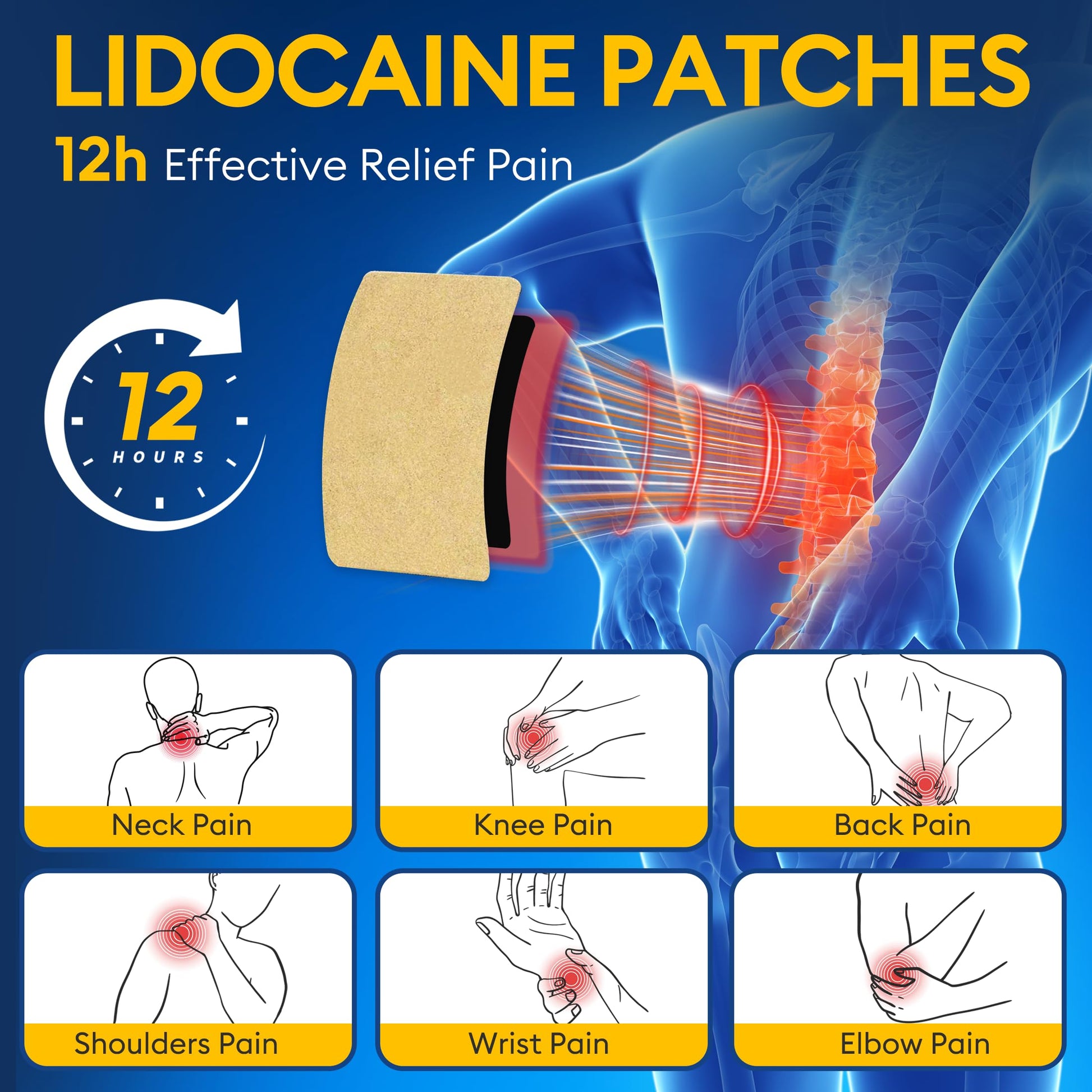 SZLGANG 4% Lidocaine Pain Relief Patches - (Large, 30, Count) Maximum Strength Relief for Back, Neck, Shoulder, Joint & Muscle Pain, 3.9”x 5.5”-03O SZLGANG buy supplements canada