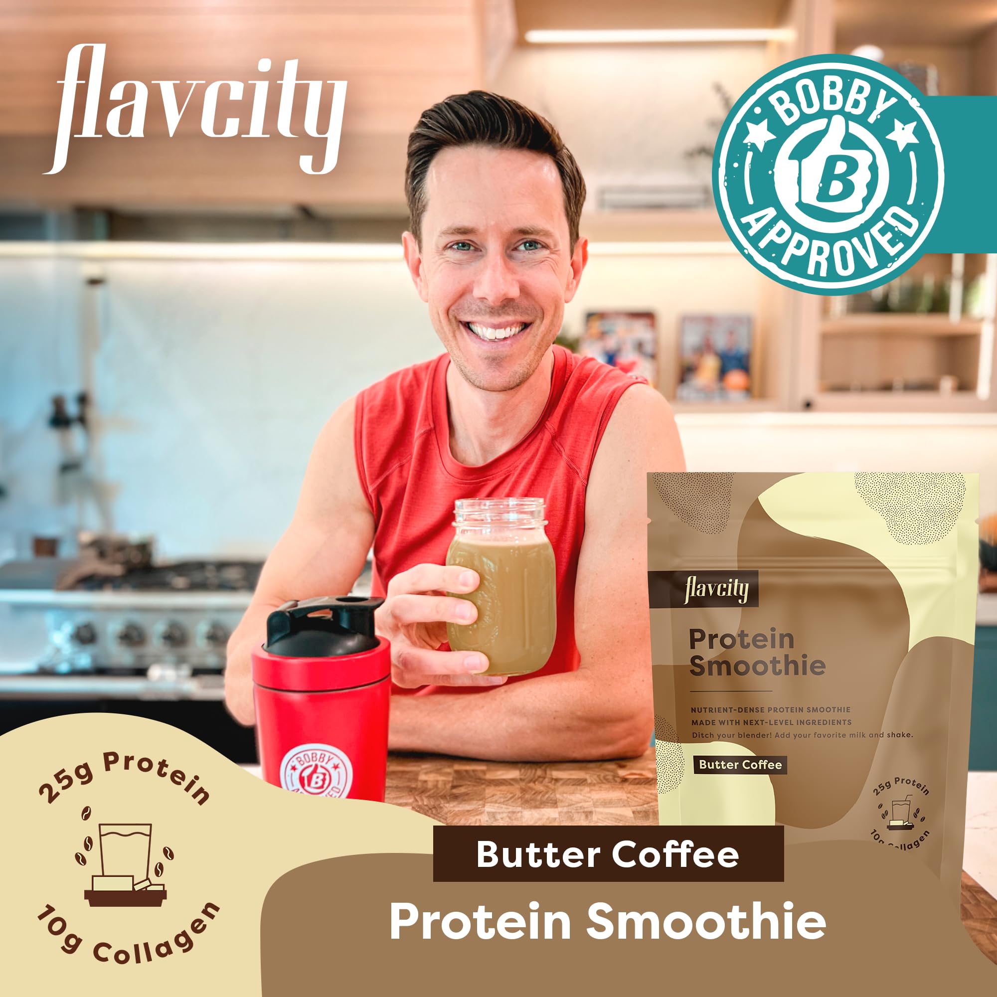 FlavCity Protein Powder Smoothie, Butter Coffee - 100% Grass-Fed Whey Protein Powder FlavCity buy supplements canada