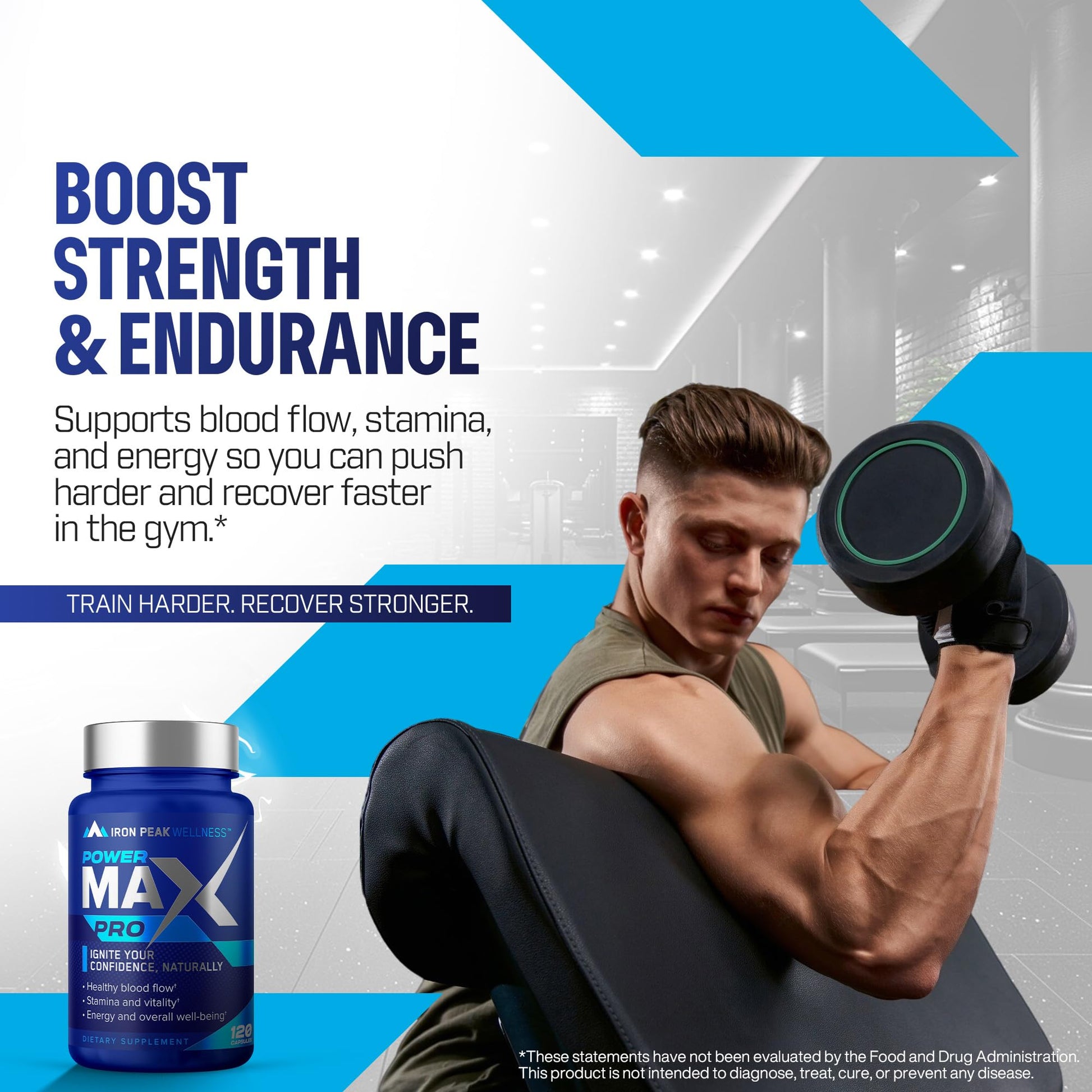 Testosterone Booster Pills for Men - Male Enhancing Supplement - Fast Acting Blood Flow, Muscle Growth, Strength, Energy, Libido, Endurance, Workout - Natural Performance Test Boost - 60 Day Serving IronPeak Wellness buy supplements canada