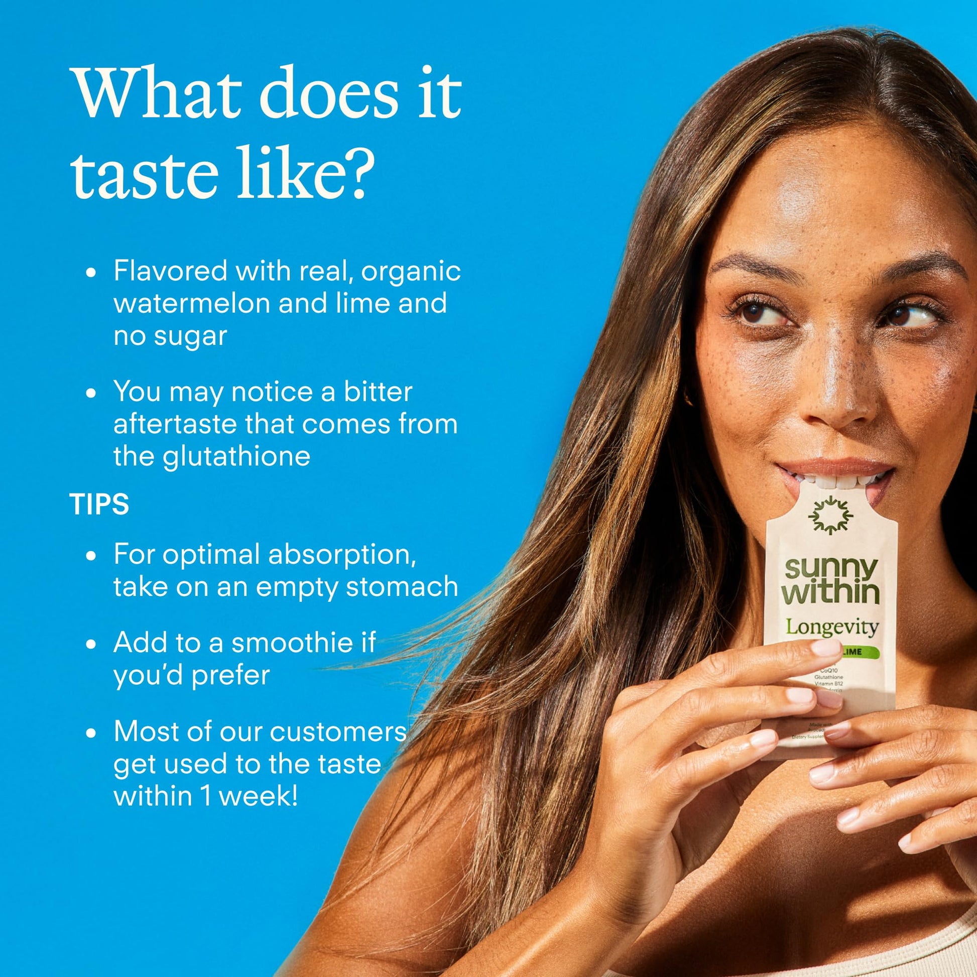Sunny Within Longevity – Liposomal NAD+ Glutathione Supplement w/Liquid NAD+, CoQ10, B12, MCT & Avocado Oil – Cellular Health, Energy, Brain, Gut & Heart Support* – Watermelon Lime – 30 Pouches Sunny Within buy supplements canada