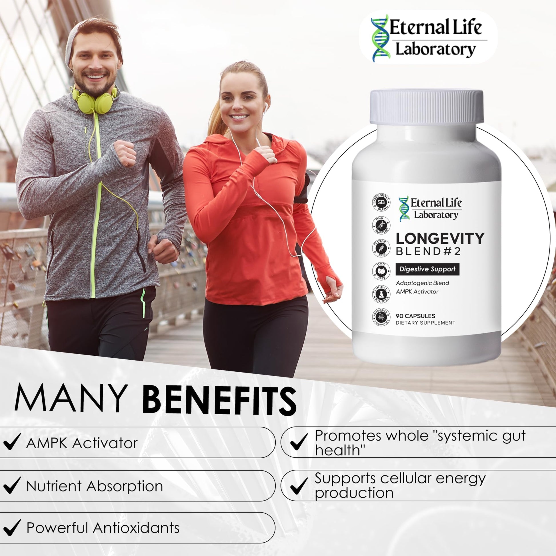 Probiotics for Women and Men, Daily Probiotic Supplement Probiotics and Triphala, Green Tea Extract - Anti-Aging Gut Health Optimizer - Intestinal, Colon & Digestive Health - 90 Capsules Eternal Life Laboratory buy supplements canada