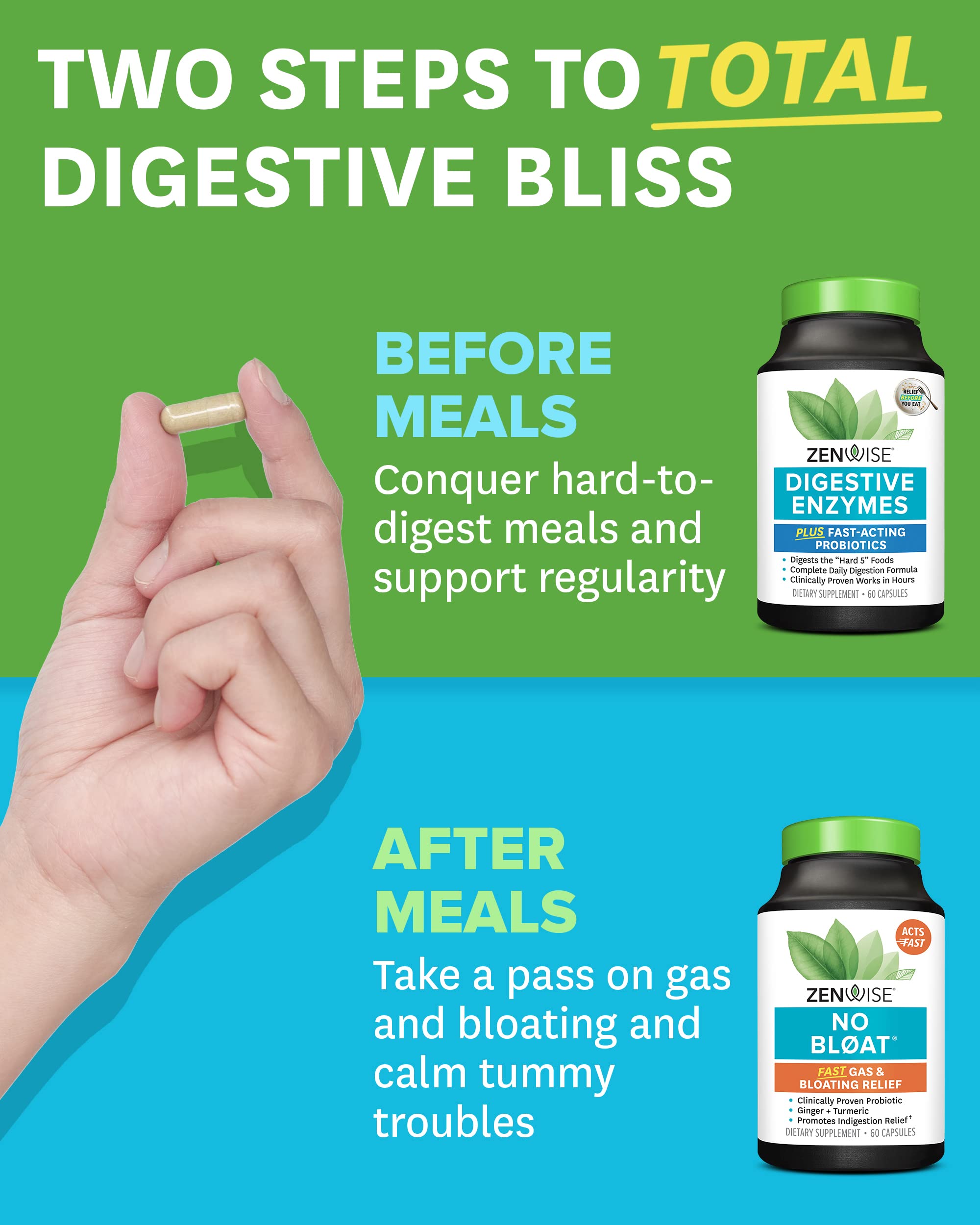 Zenwise Health Digestive Bliss Bundle - Digestive Enzymes, NO BLØAT Zenwise Health buy supplements canada