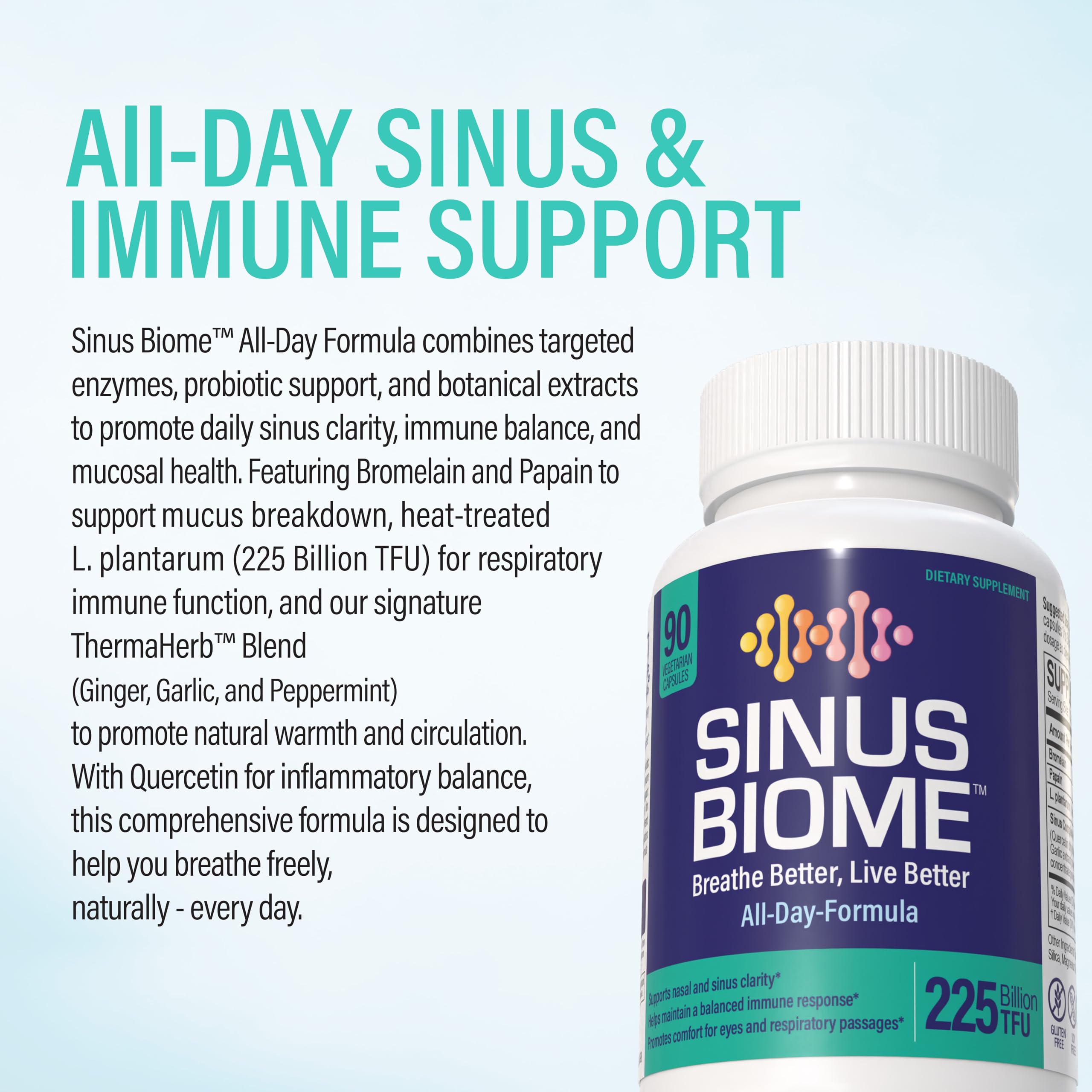 NANOWELL Sinus Biome All-Day Formula Dietary Supplement, 90 Vegetarian Capsules, 225 Billion TFU for Nasal, Sinus, Respiratory Support NANOWELL buy supplements canada