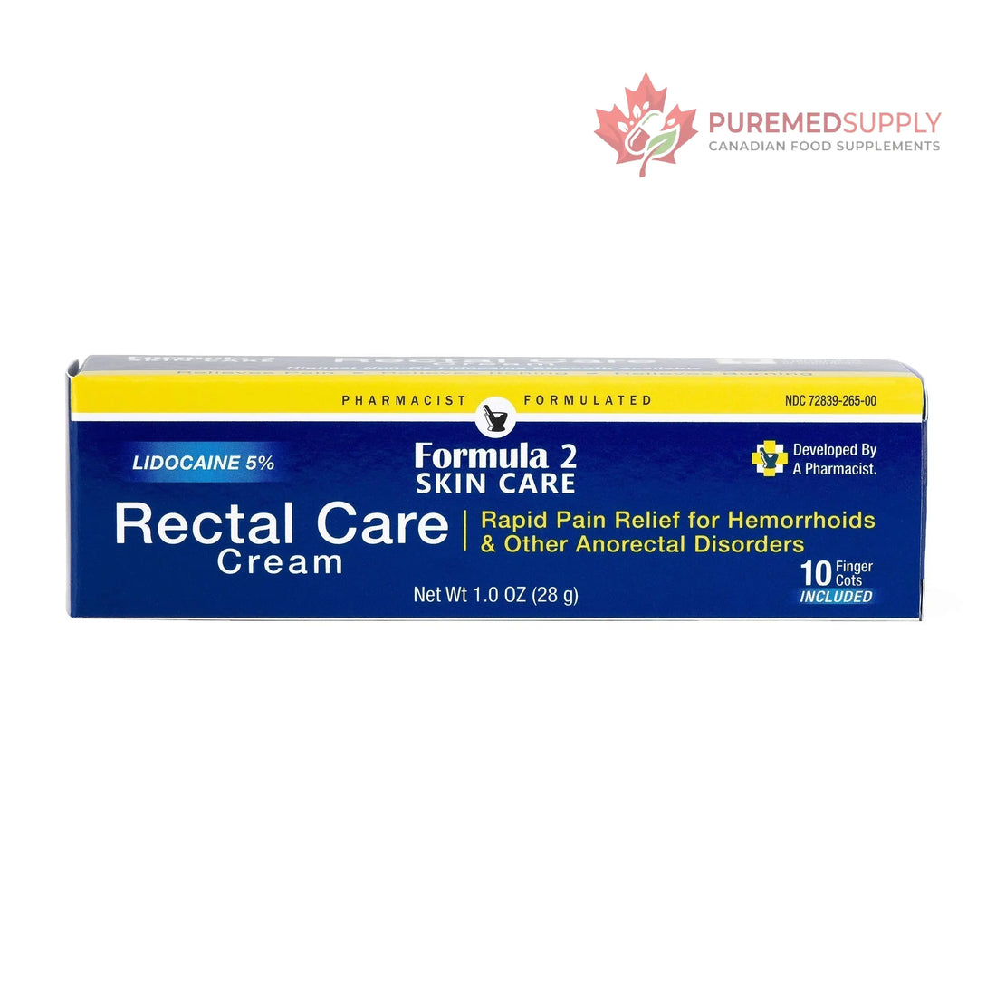 Pharmacist Formulated - Rectal Care Cream - Pain Relief for Hemorrhoids Formula 2 Skin Care buy supplements canada