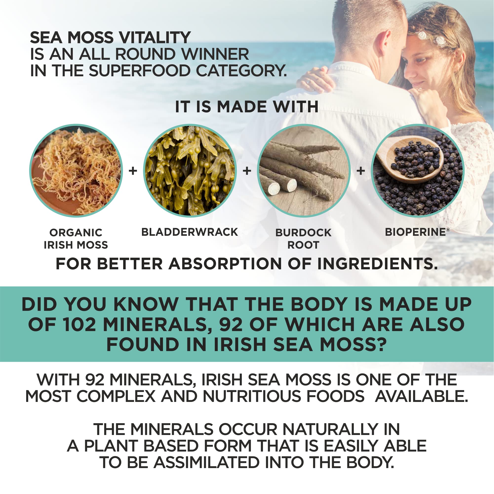 HerbaMe Organic Irish Sea Moss with Bladderwrack, Burdock Root & Black Pepper Extract, 150 Capsules, Thyroid Support, Natural Iodine Source, Promotes Immune System, Cell Food, Alkaline Supplement HerbaMe buy supplements canada