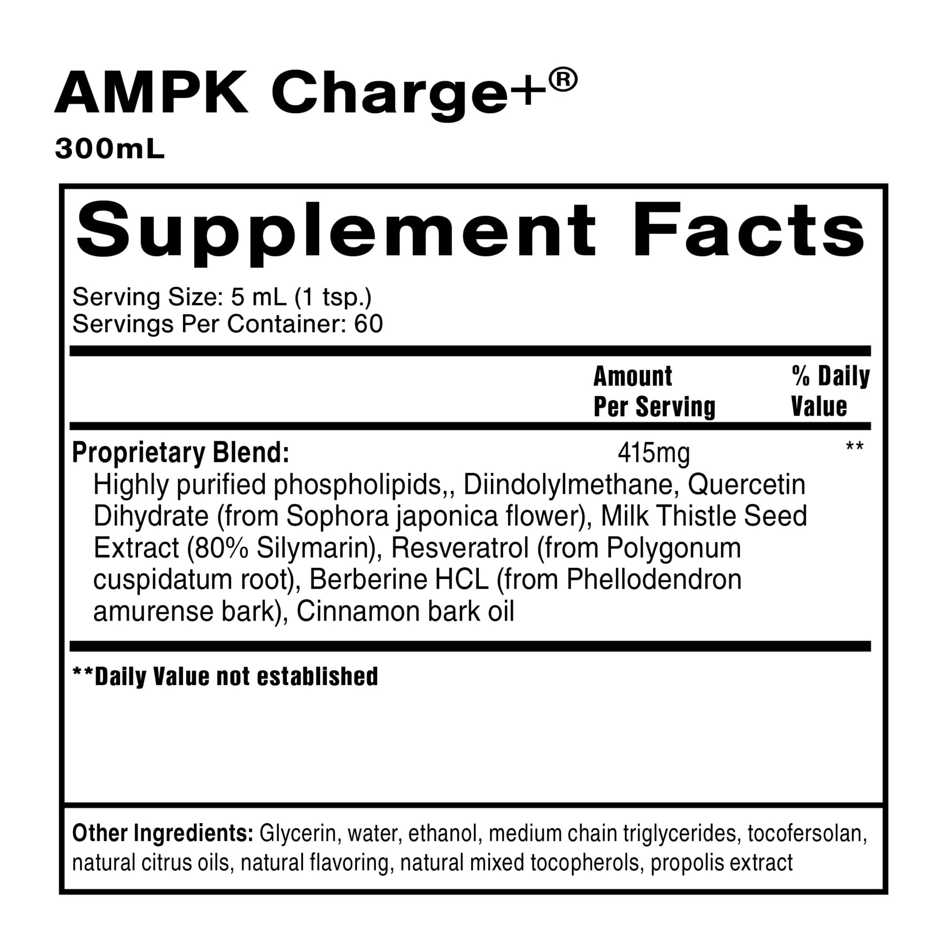 Quicksilver Scientific AMPK Charge+ - Support The Benefits of Intermittent Fasting, Carb Restrictive + Keto Protocols - Promotes Energy Production, Fat Breakdown + Healthy Aging (10.14oz / 300ml) Quicksilver Scientific buy supplements canada