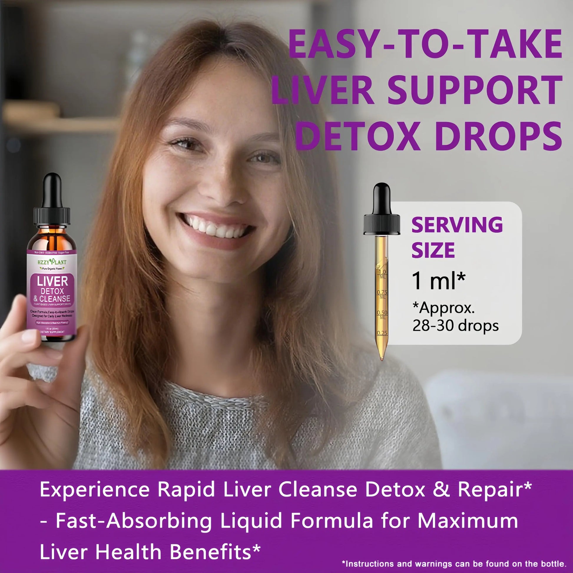 Liver Cleanse Detox & Repair Drops - Liquid Liver Support Tincture with Milk Thistle, Dandelion, Artichoke, TUDCA, NAC, Chanca Piedra - 15-in-1 Advanced Liver Detox Health Supplement - Vegan, Non-GMO HZZYPLANT buy supplements canada