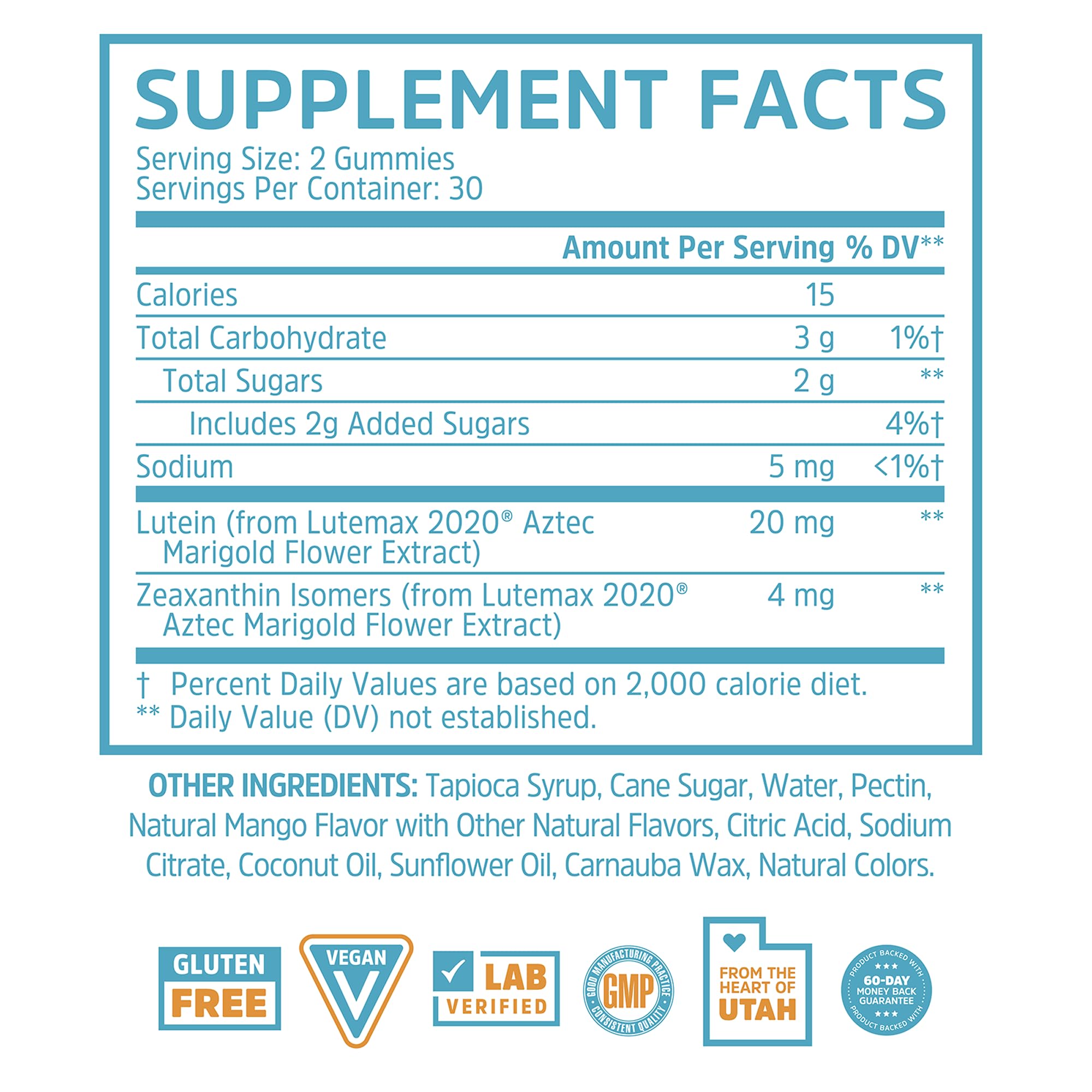 Zhou Screen Eyes Gummies - Lutein Gummies for Eye Health, Lutein and Zeaxanthin for Adults & Kids, Supports Eyesight, Blue Light Vision Health Formula - 60 Count ZHOU buy supplements canada