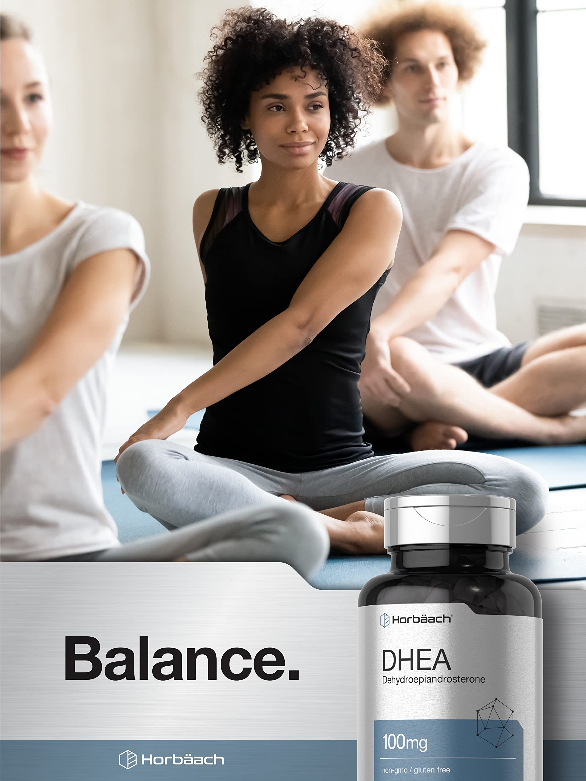 Horbäach DHEA 100mg | 200 Capsules | Supplement for Men and Women | Non-GMO, Gluten Free Horbäach buy supplements canada