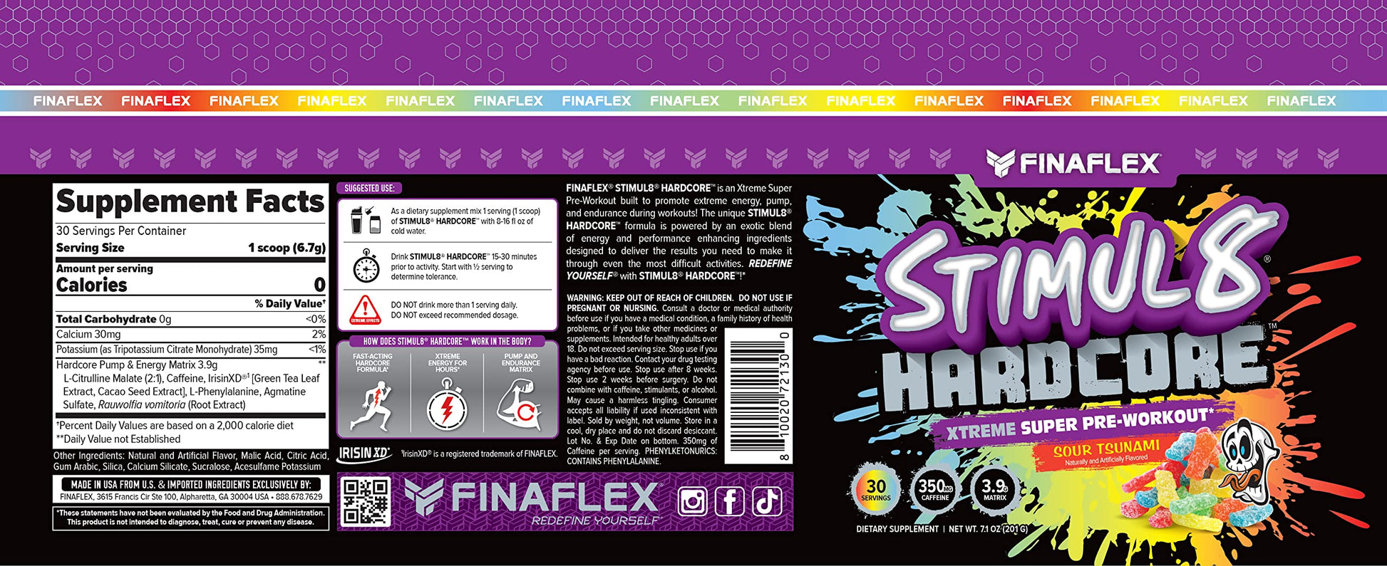 FINAFLEX STIMUL8 Hardcore, Sour Tsunami - Extreme Energy, Strength & Endurance FINAFLEX buy supplements canada