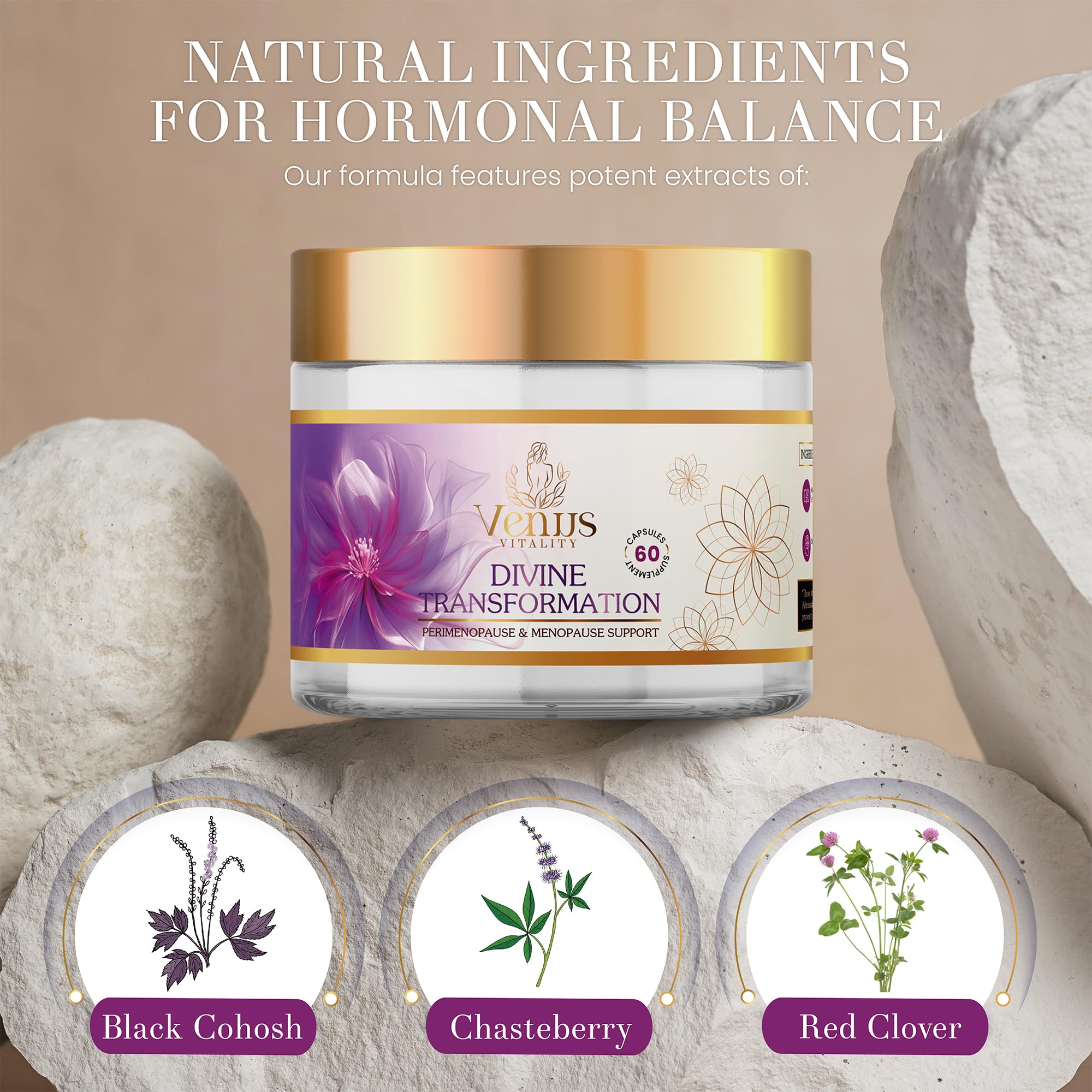 Menopause Supplements for Women - Female Hormone Balance & Immune Support - Mood Swings & Restful Sleep - Valerian Root & Saw Palmetto - Black Cohosh for Menopause Hot Flashes Relief - 60 Capsules Venus Vitality buy supplements canada