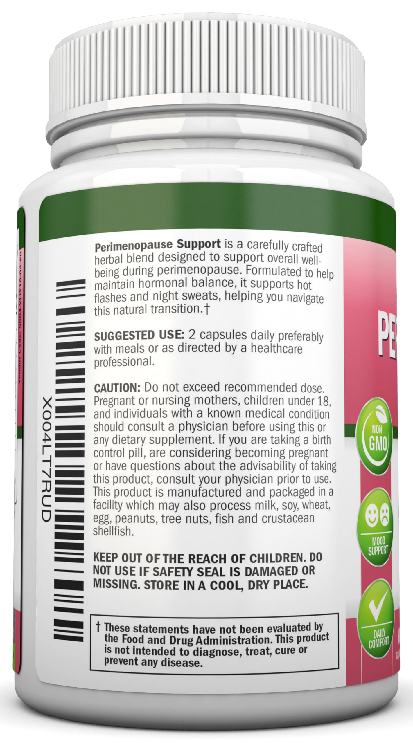 NutriONN Perimenopause Supplement for Women - Natural Support for Hot Flashes & Night Sweats - Improved Mood & Sleep - 11 Herbal Ingredients with Black Cohosh & Red Clover - Hormone Balance - Non-GMO NutriONN buy supplements canada