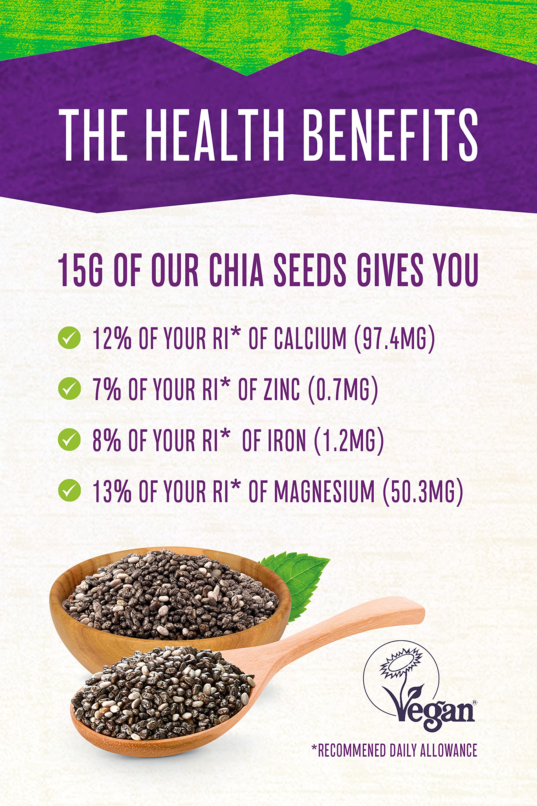 Terrafertil Nature’s Heart Chia Seeds, 1 kg Nature's Heart buy supplements canada