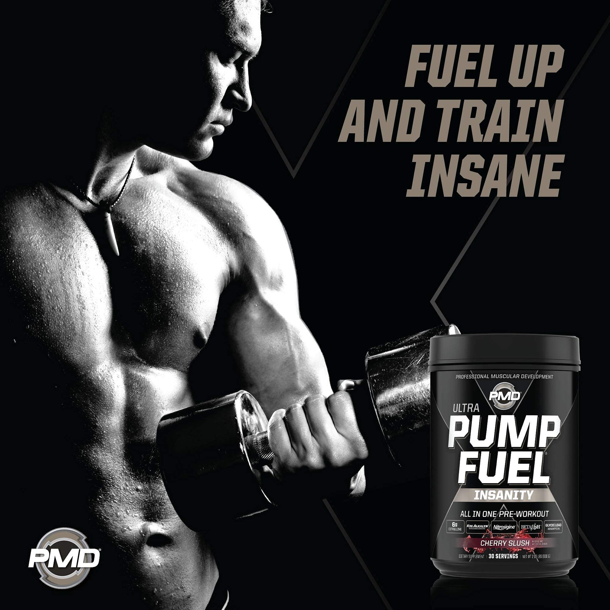 PMD Sports Ultra Pump Fuel Insanity - Pre Workout – Cherry Slush (30 Servings) PMD buy supplements canada
