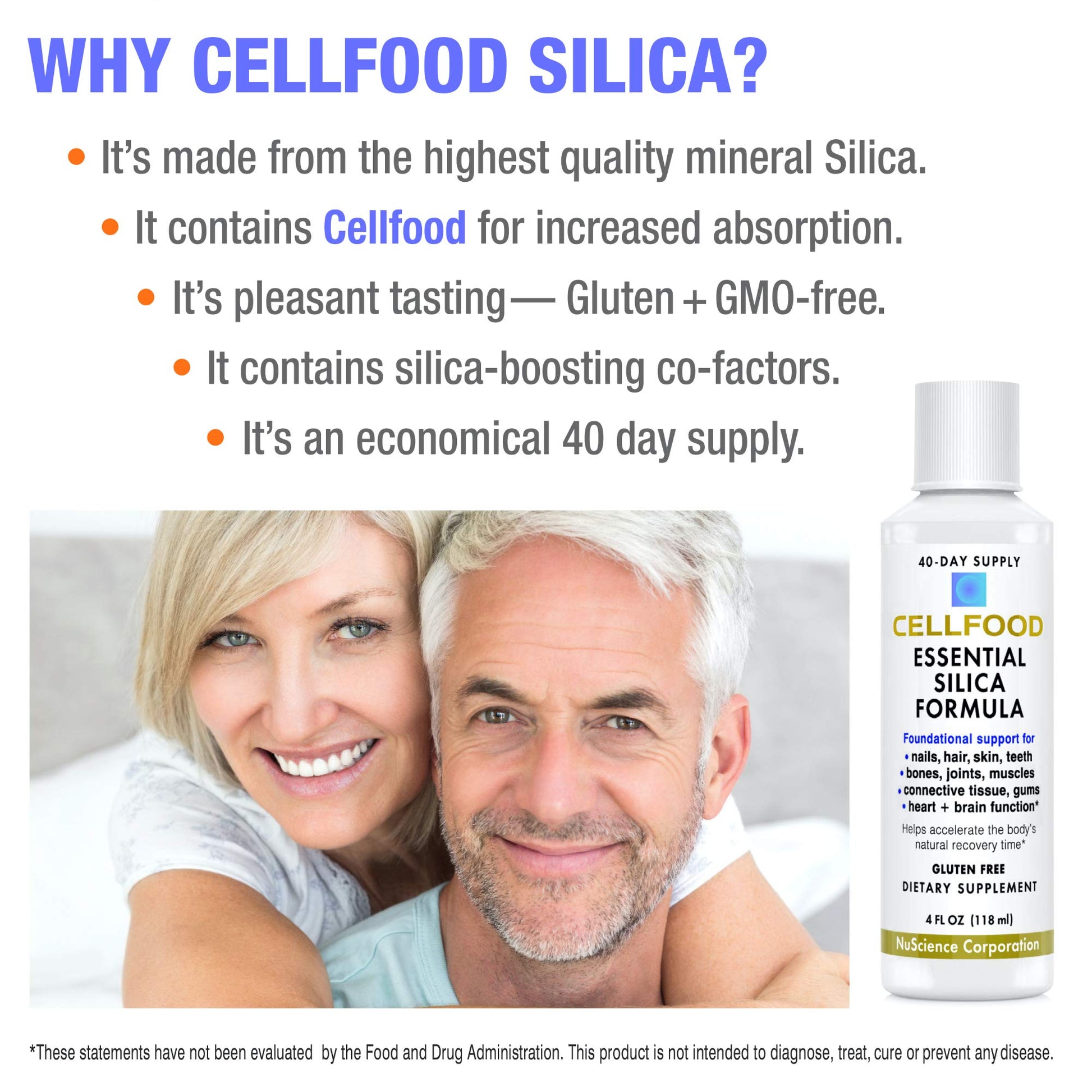 Cellfood Essential Silica Anti-Aging Formula, 4 fl oz - Supports Healthy Bones, Joints, Hair Cellfood buy supplements canada
