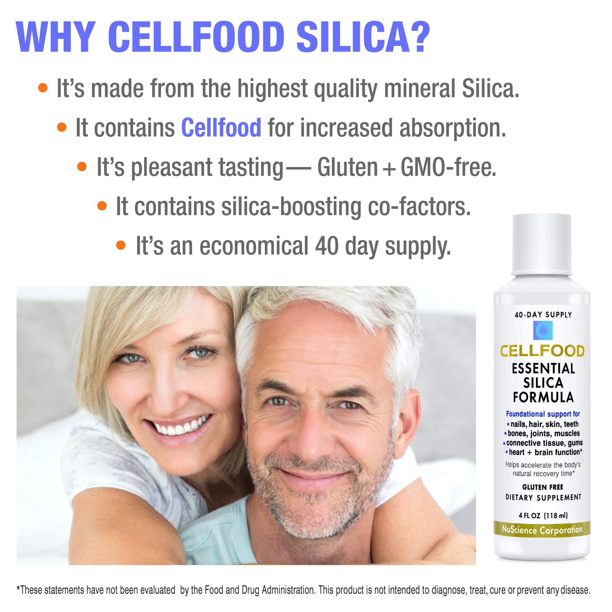 Cellfood Essential Silica Anti-Aging Formula, 4 fl oz - Supports Healthy Bones, Joints, Hair Cellfood buy supplements canada