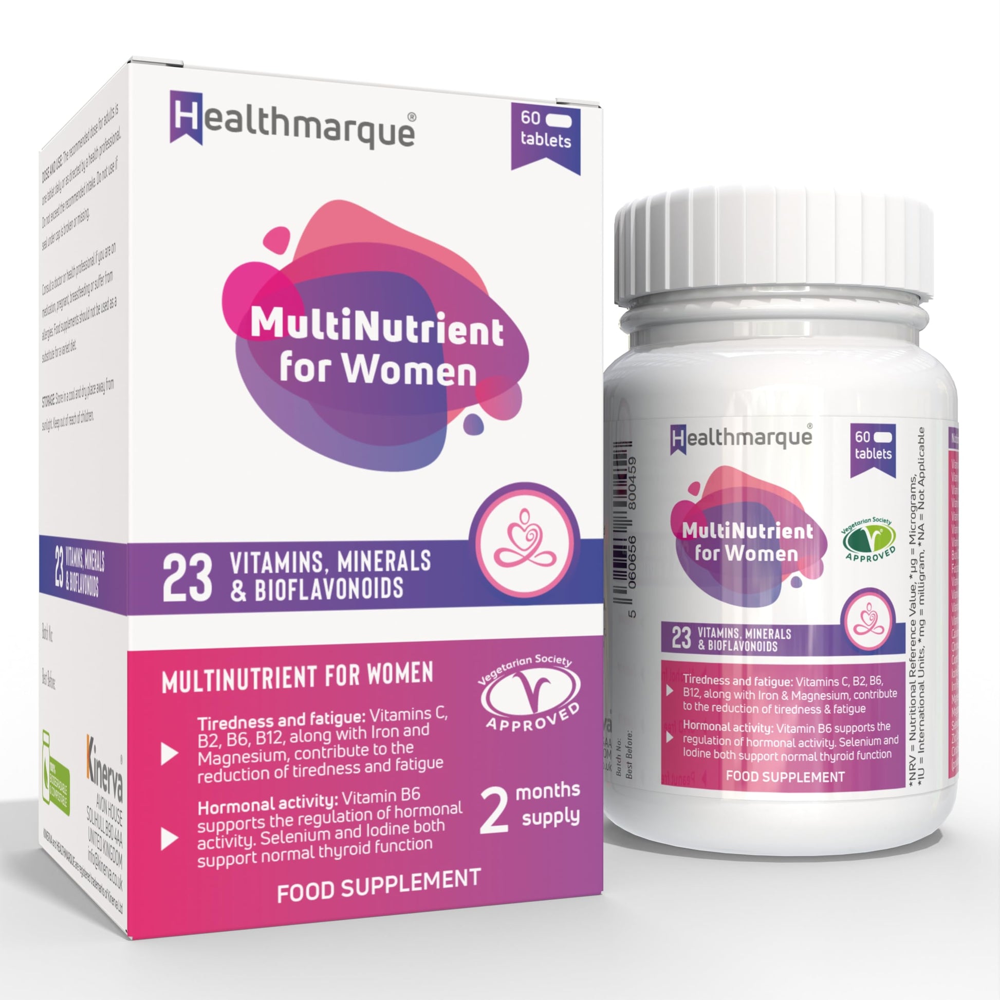 Premium Daily Multivitamin Tablets for Women - 23 Essential Vitamins, Minerals & Bioflavonoids Healthmarque buy supplements canada